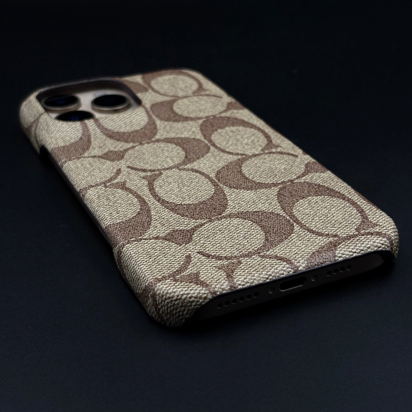 CC Pattern PU Leather Case Cover for iPhone | Iconic Luxury Brand | Slim Designer Fit