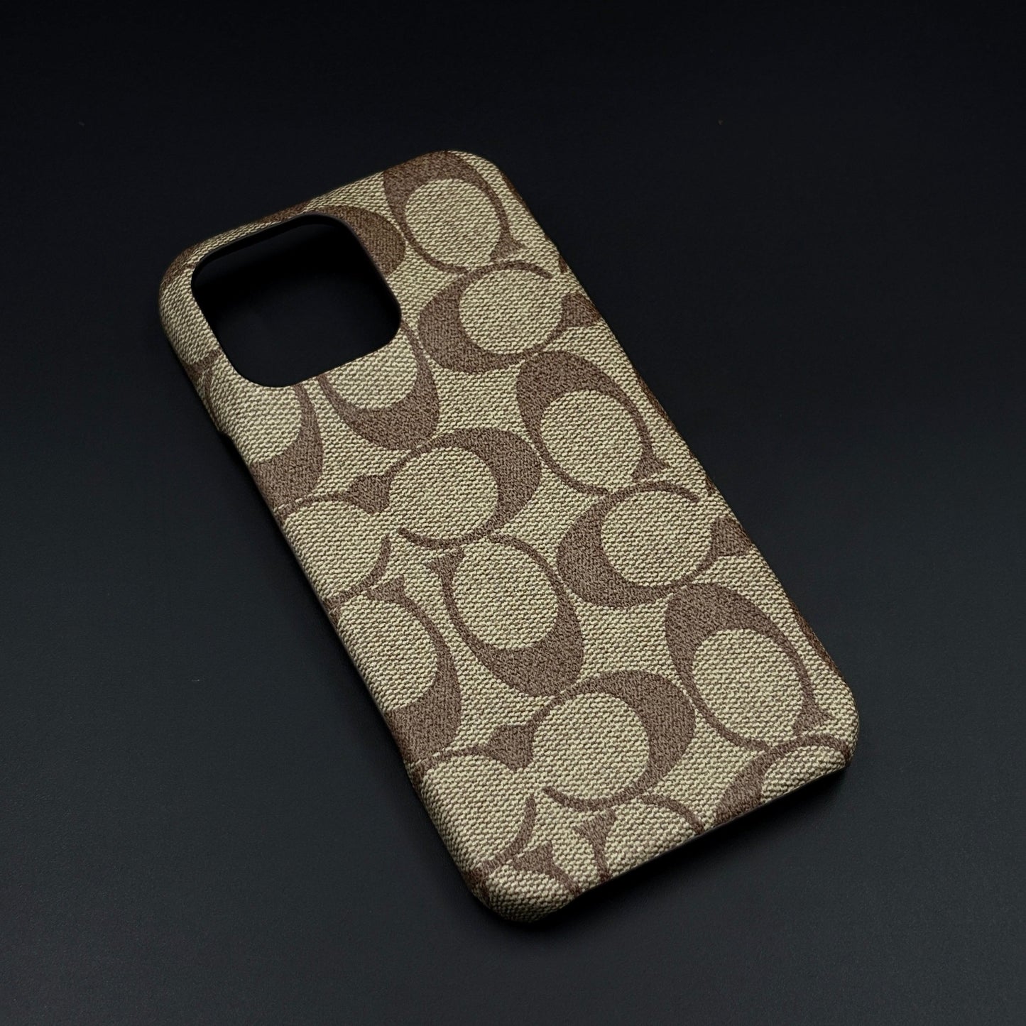 CC Pattern PU Leather Case Cover for iPhone | Iconic Luxury Brand | Slim Designer Fit