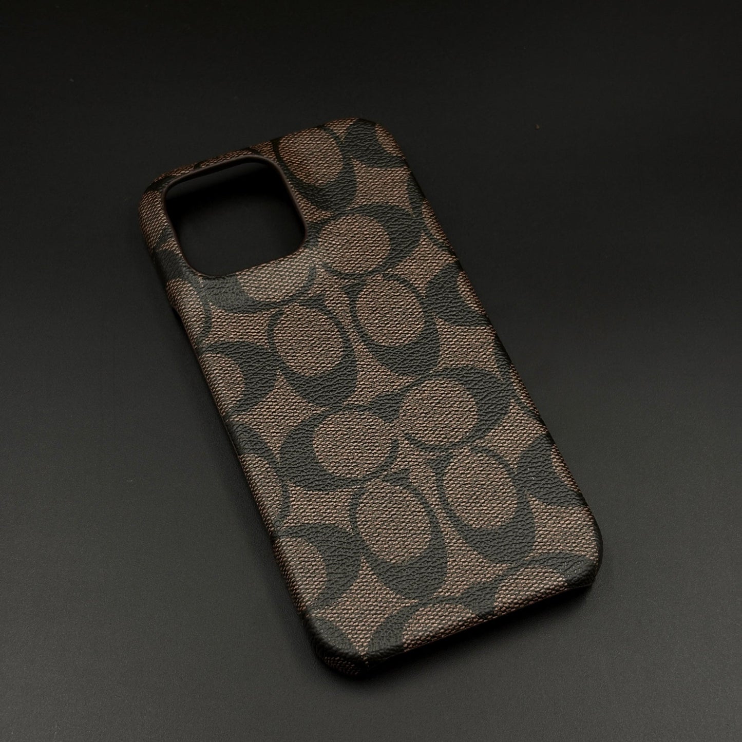 CC Pattern PU Leather Case Cover for iPhone | Iconic Luxury Brand | Slim Designer Fit