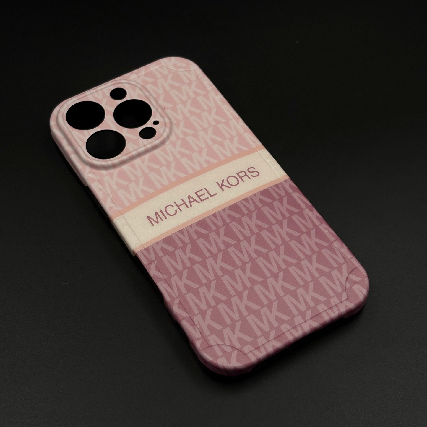 iPhone Luxury MK Pattern Camera Protection Case Cover