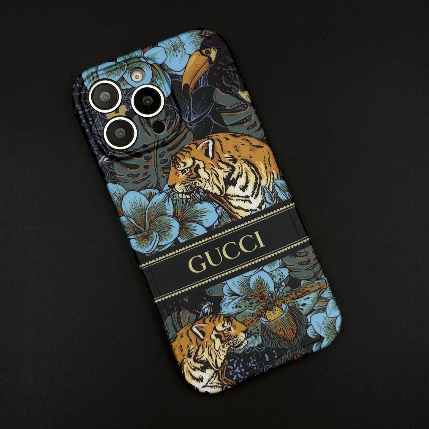 iPhone Luxury GG Tiger Design Camera Protection Case Cover
