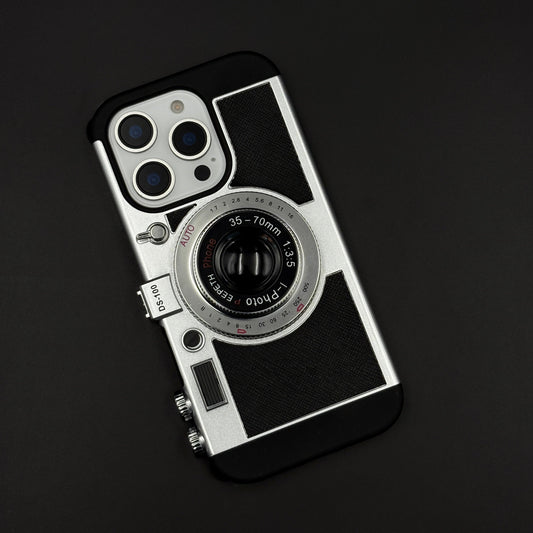 3D Vintage Camera Case for iPhone 15 Series | Retro Designer | Detachable Sling