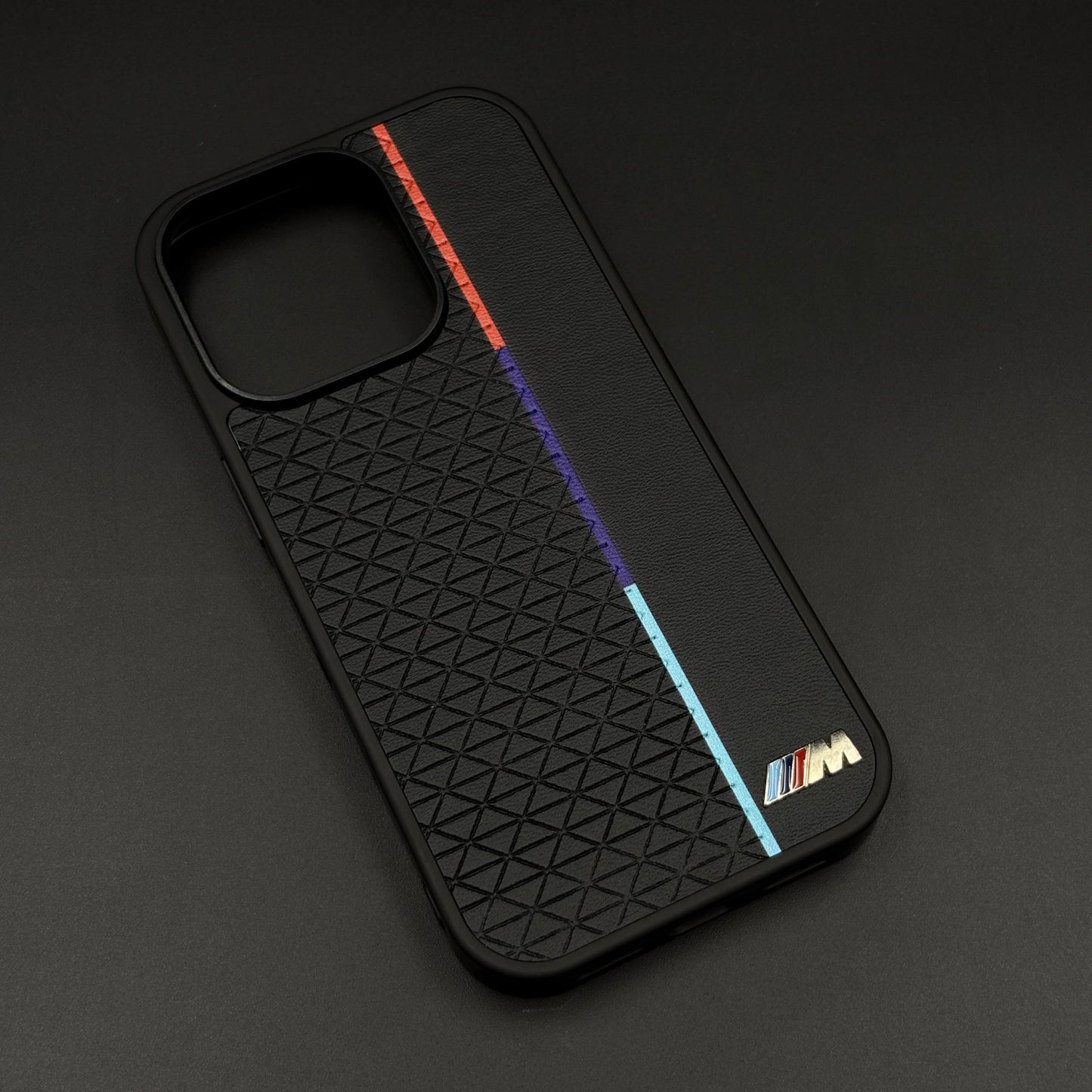 Sports Car M Dual Tone Case for iPhone 15 Series | Performance Series | Designer TPU | Leather Hybrid