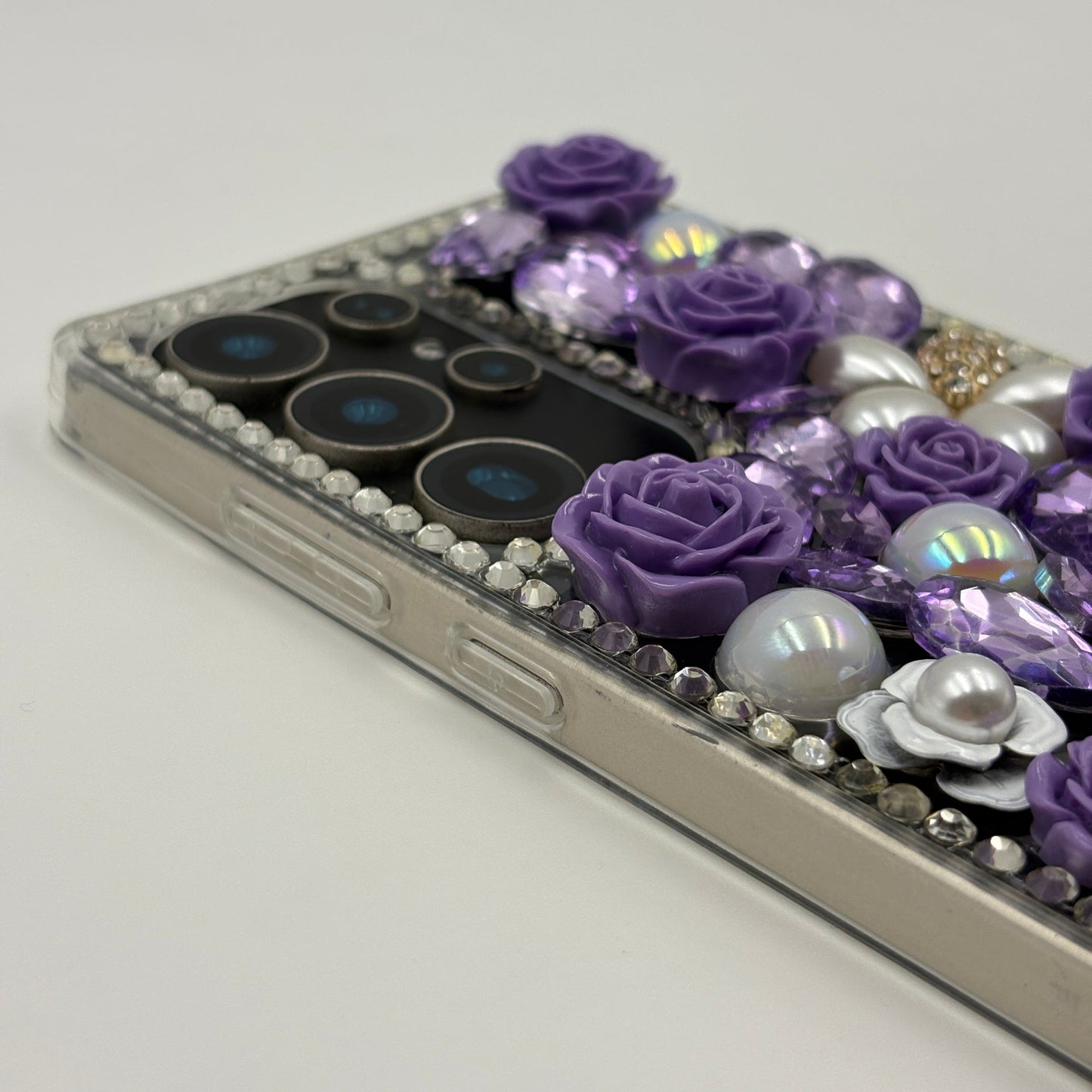 Samsung Galaxy S25 Ultra Rose Floral Rhinestone Diamond Case