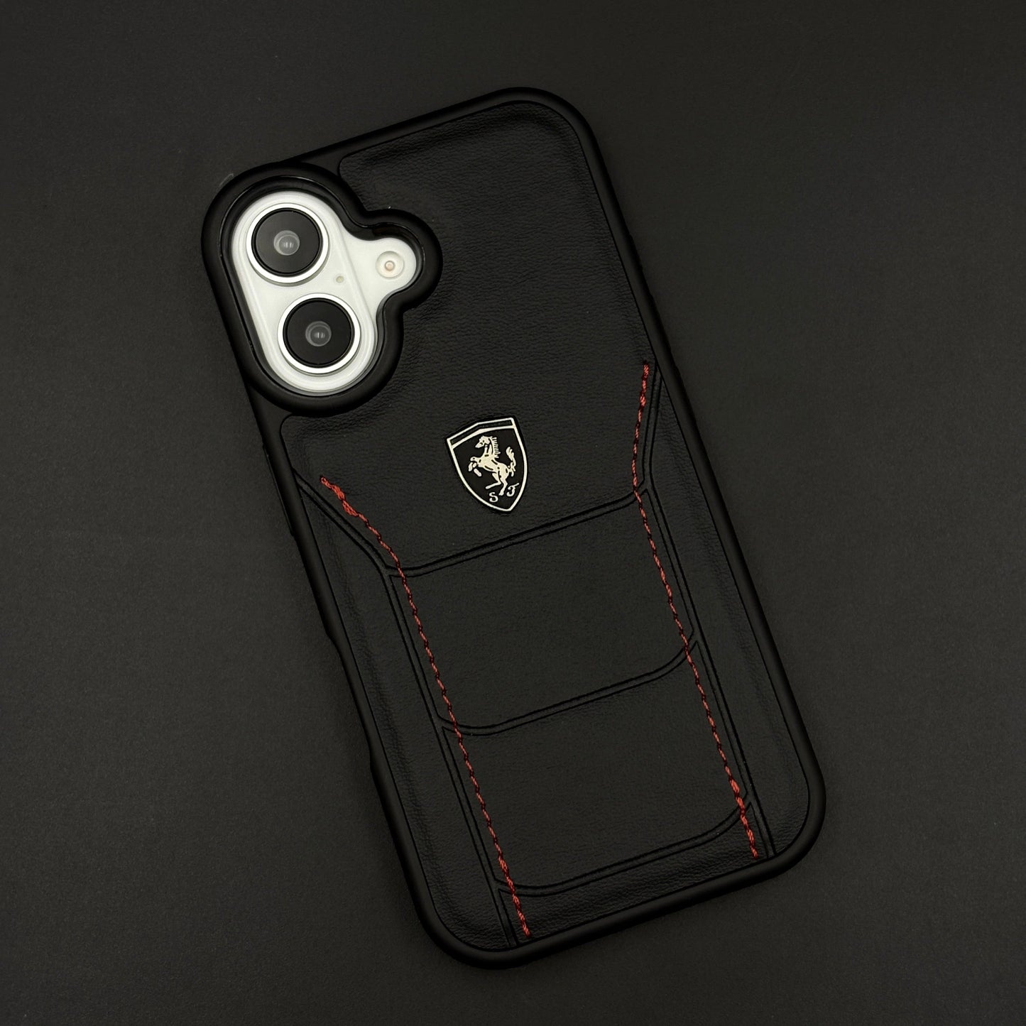 Luxury FR Stitched Leather Case for iPhone | Premium Slim Protective Cover