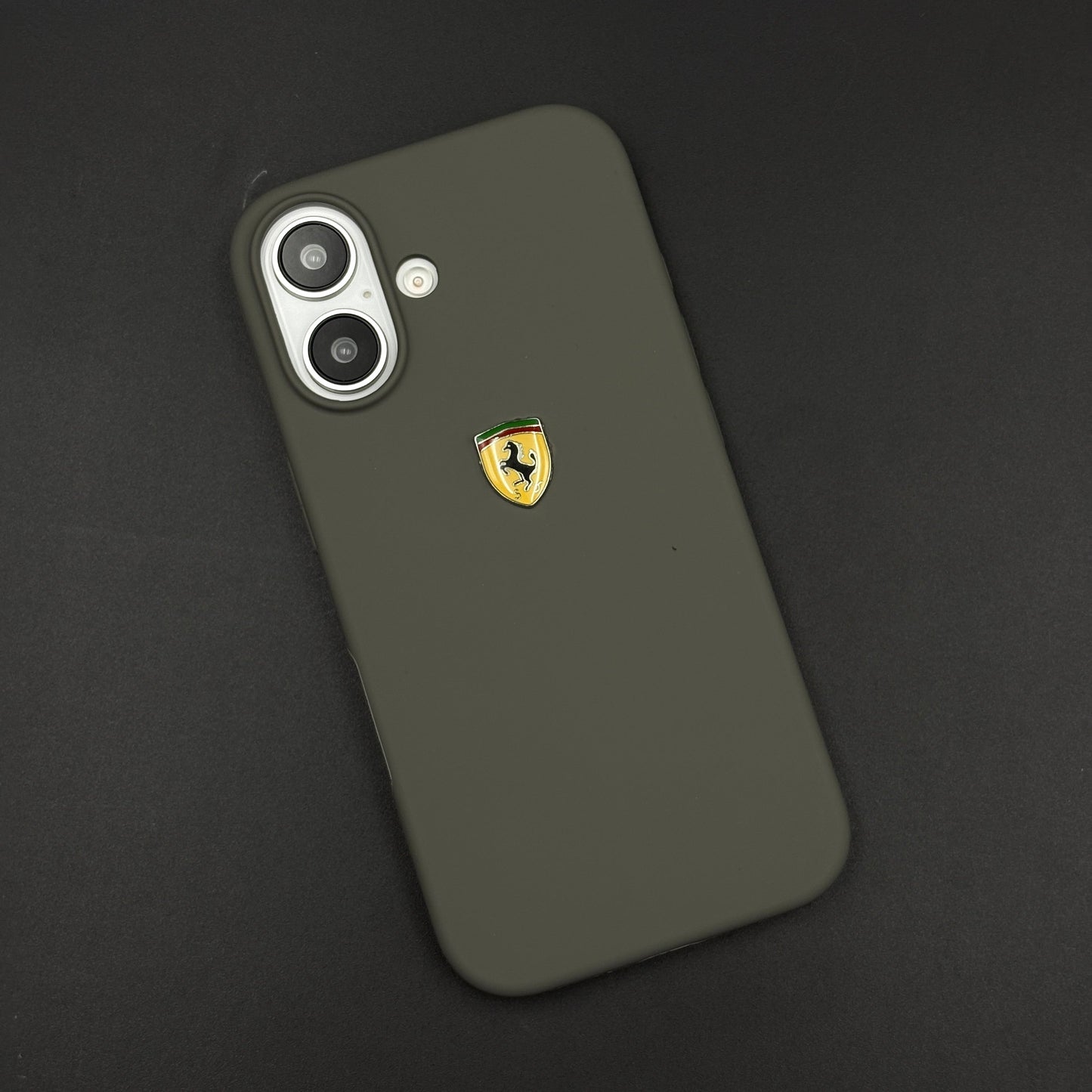 FR Edition Smooth Silk Feel Silicone Gray Case for iPhone | Sporty Luxury Finish