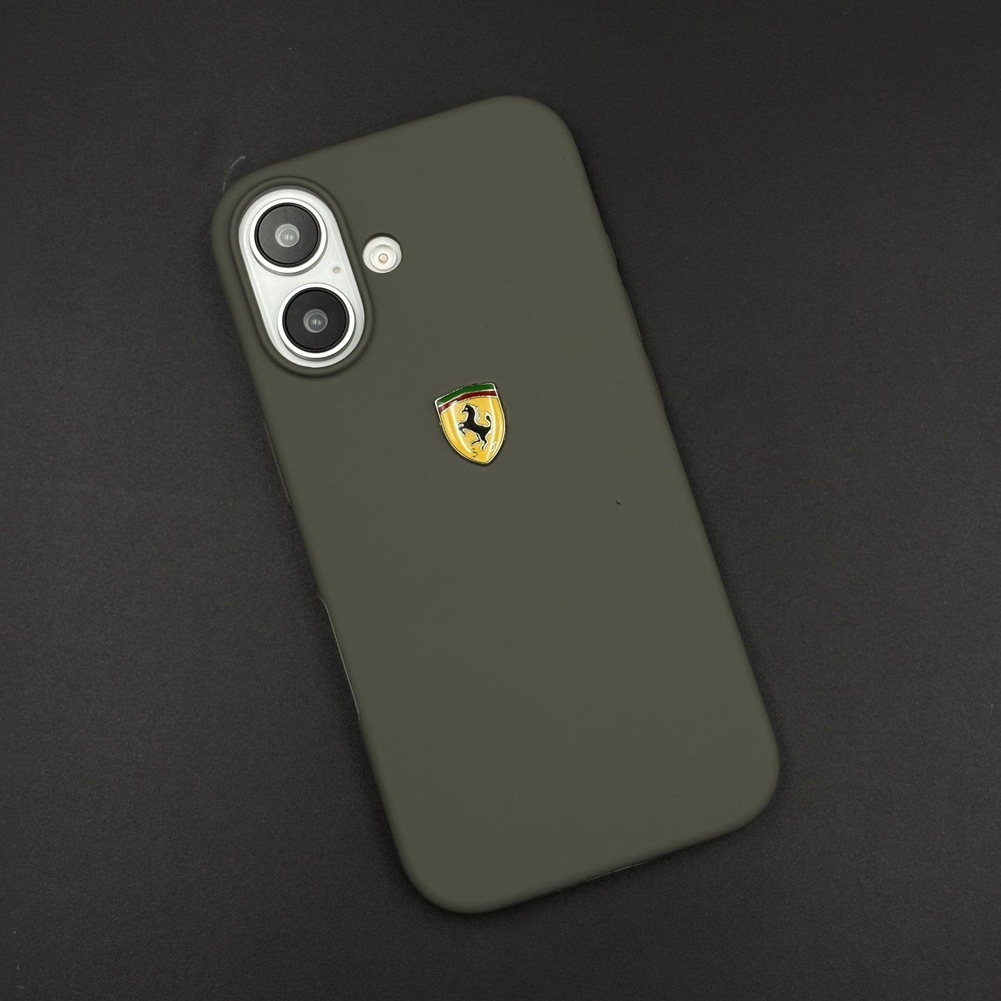 FR Edition Smooth Silk Feel Silicone Gray Case for iPhone | Sporty Luxury Finish