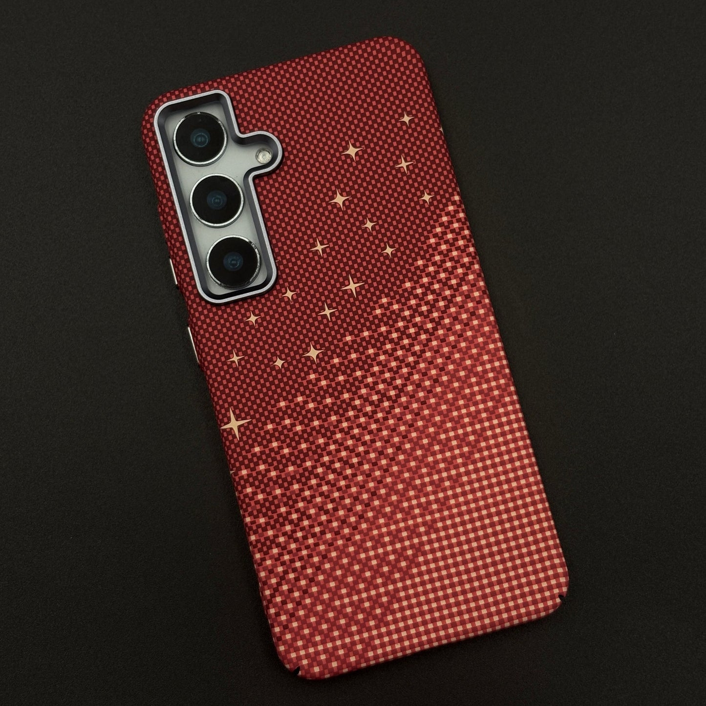 Ruby Matrix Carbon Fibre Hidden MagSafe Case for Samsung Galaxy S24 | S25