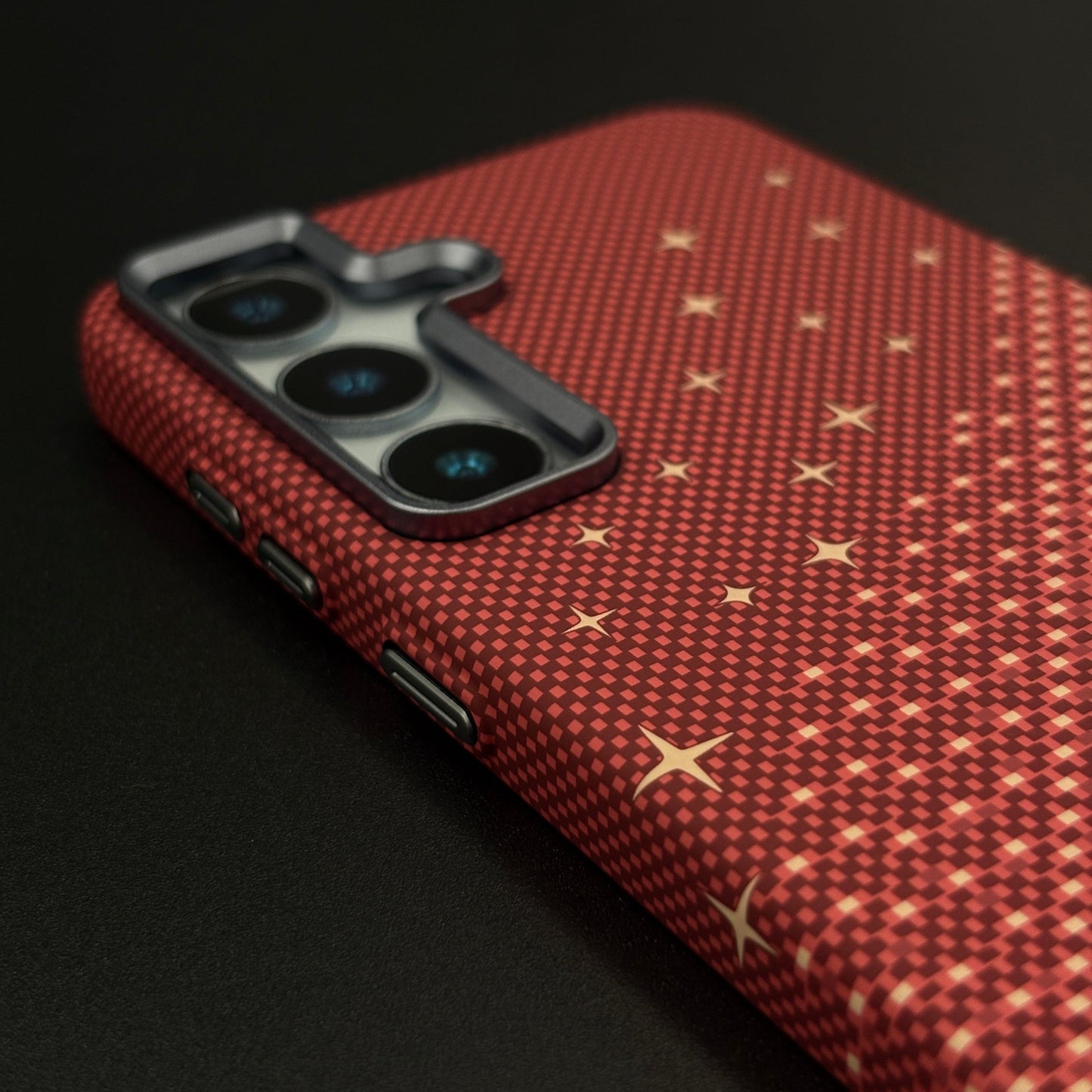 Ruby Matrix Carbon Fibre Hidden MagSafe Case for Samsung Galaxy S24 | S25