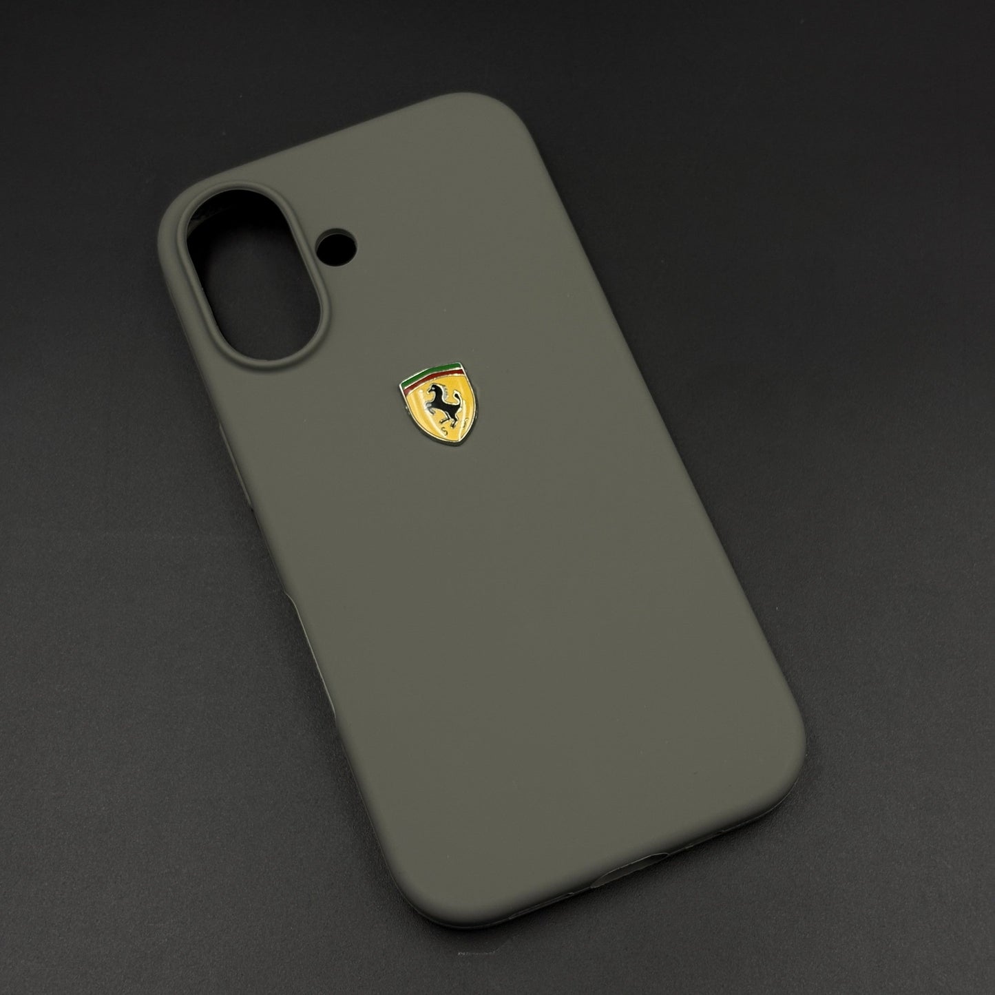 FR Edition Smooth Silk Feel Silicone Gray Case for iPhone | Sporty Luxury Finish