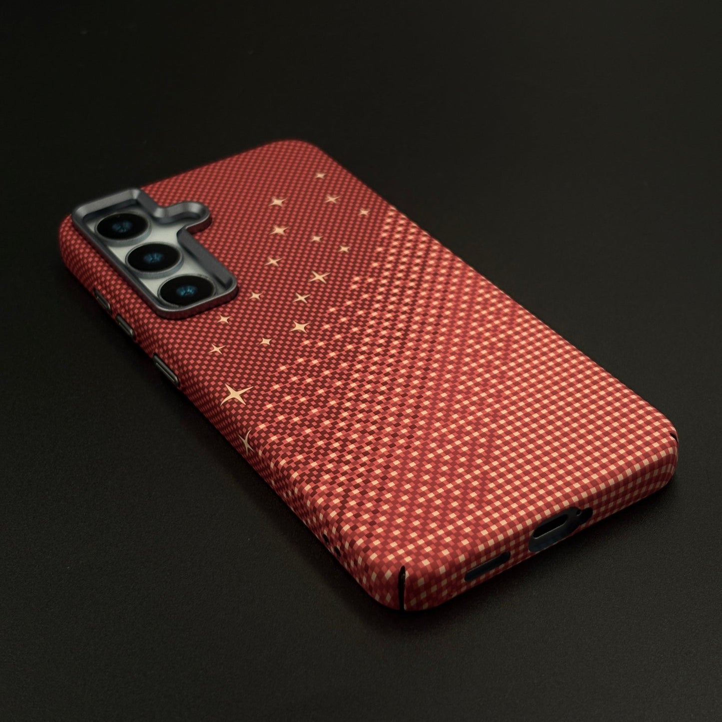 Ruby Matrix Carbon Fibre Hidden MagSafe Case for Samsung Galaxy S24 | S25