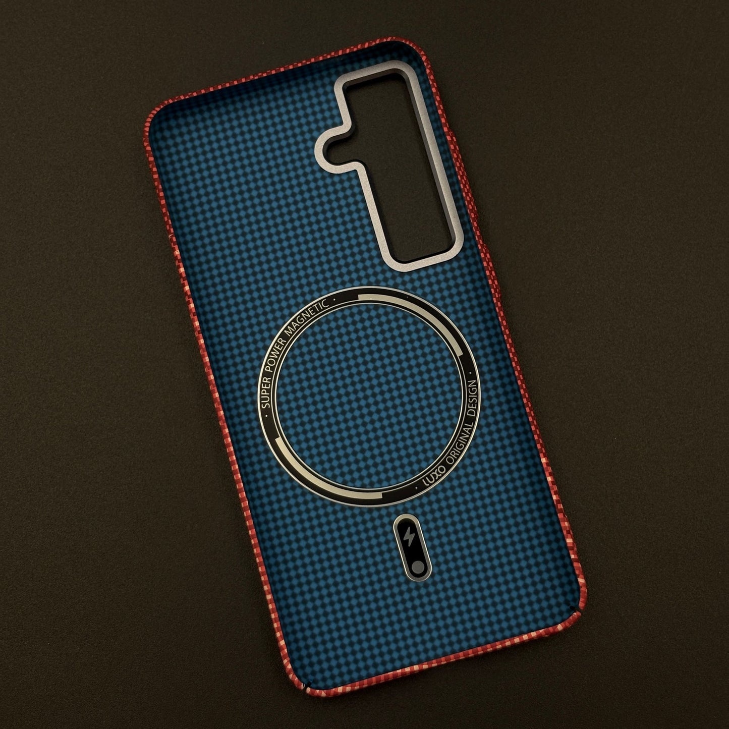 Ruby Matrix Carbon Fibre Hidden MagSafe Case for Samsung Galaxy S24 | S25