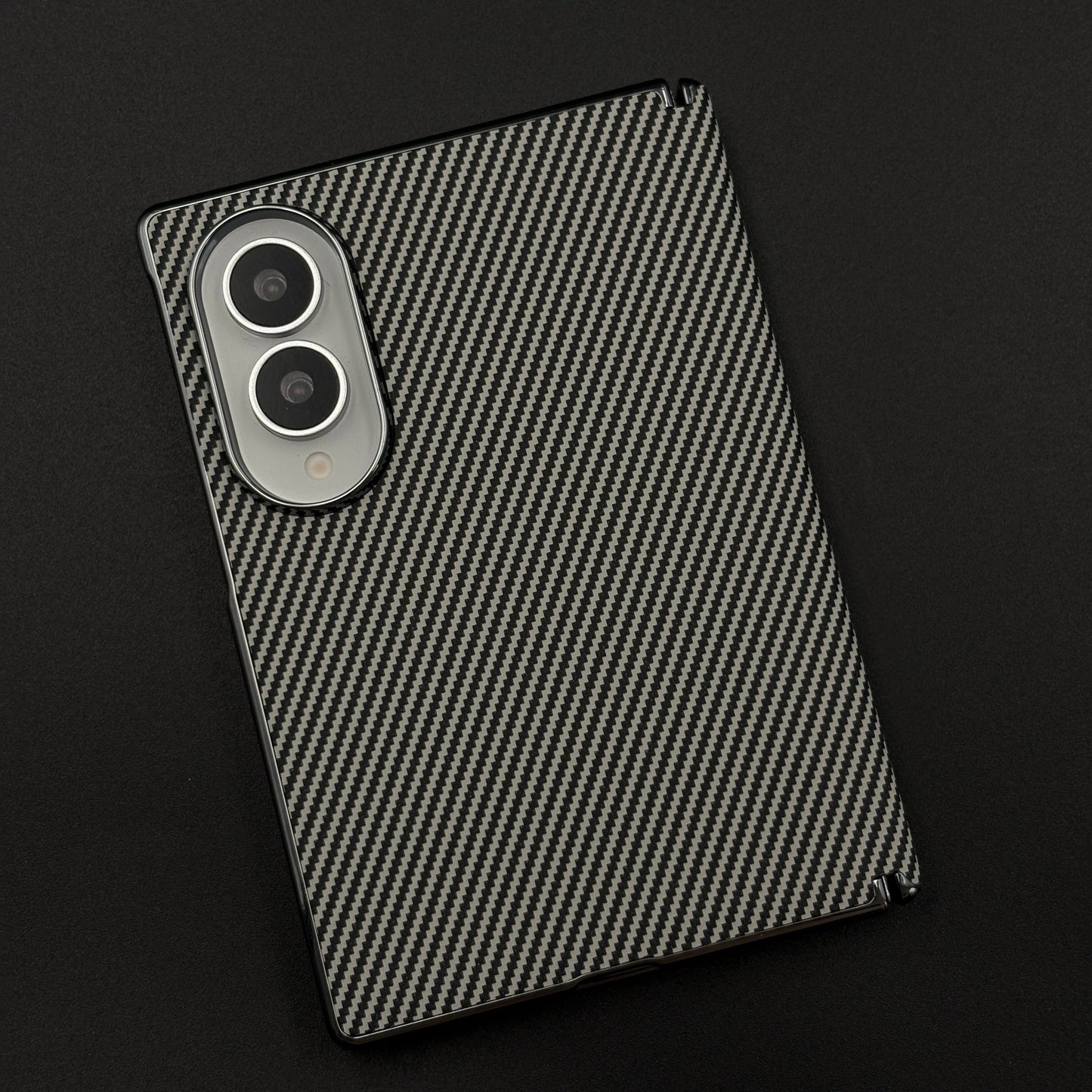 Carbon Fibre Smooth Feel Case with Front Screen Protector For Samsung Galaxy Z Fold 8