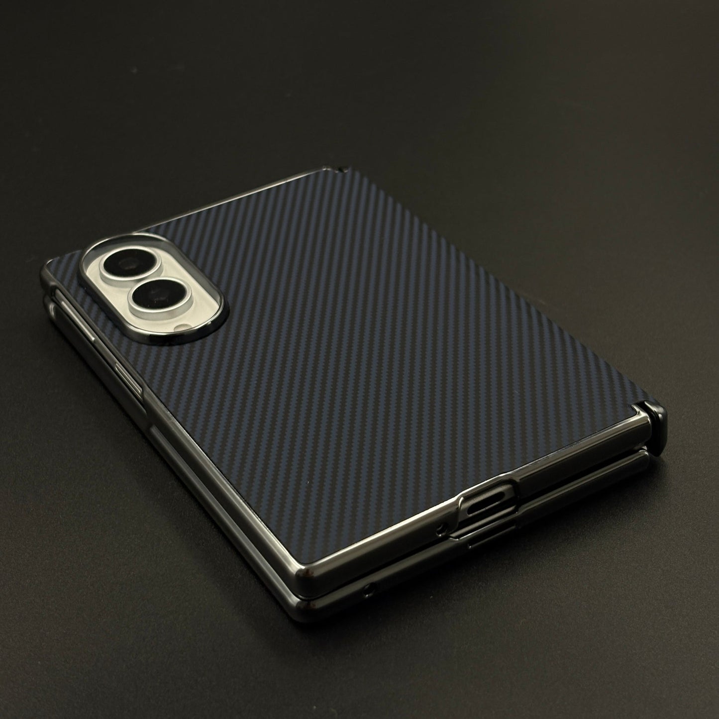 Carbon Fibre Smooth Feel Case with Front Screen Protector For Samsung Galaxy Z Fold 8