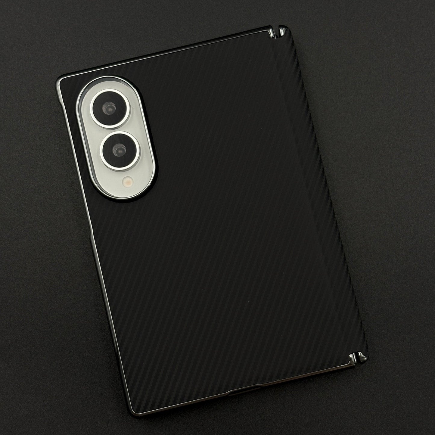 Carbon Fibre Smooth Feel Case with Front Screen Protector For Samsung Galaxy Z Fold 8