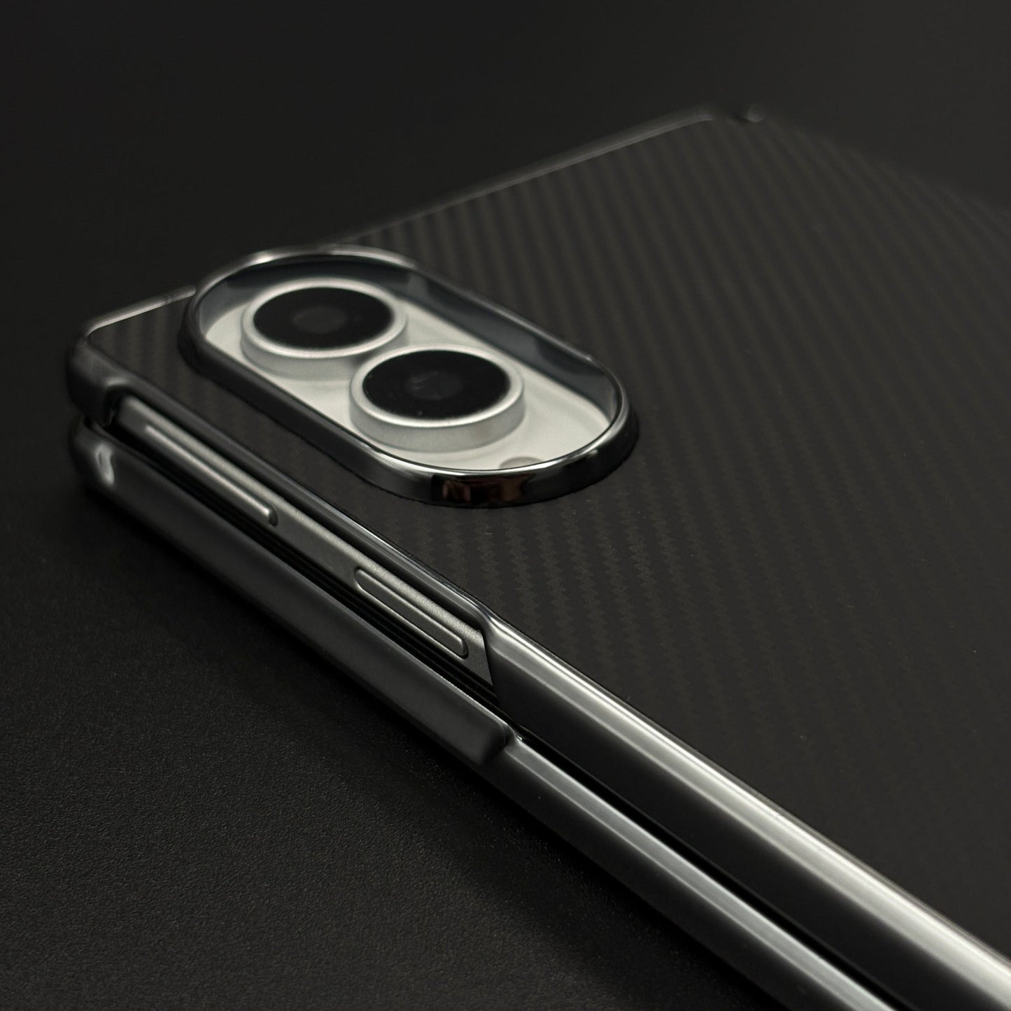 Carbon Fibre Smooth Feel Case with Front Screen Protector For Samsung Galaxy Z Fold 8