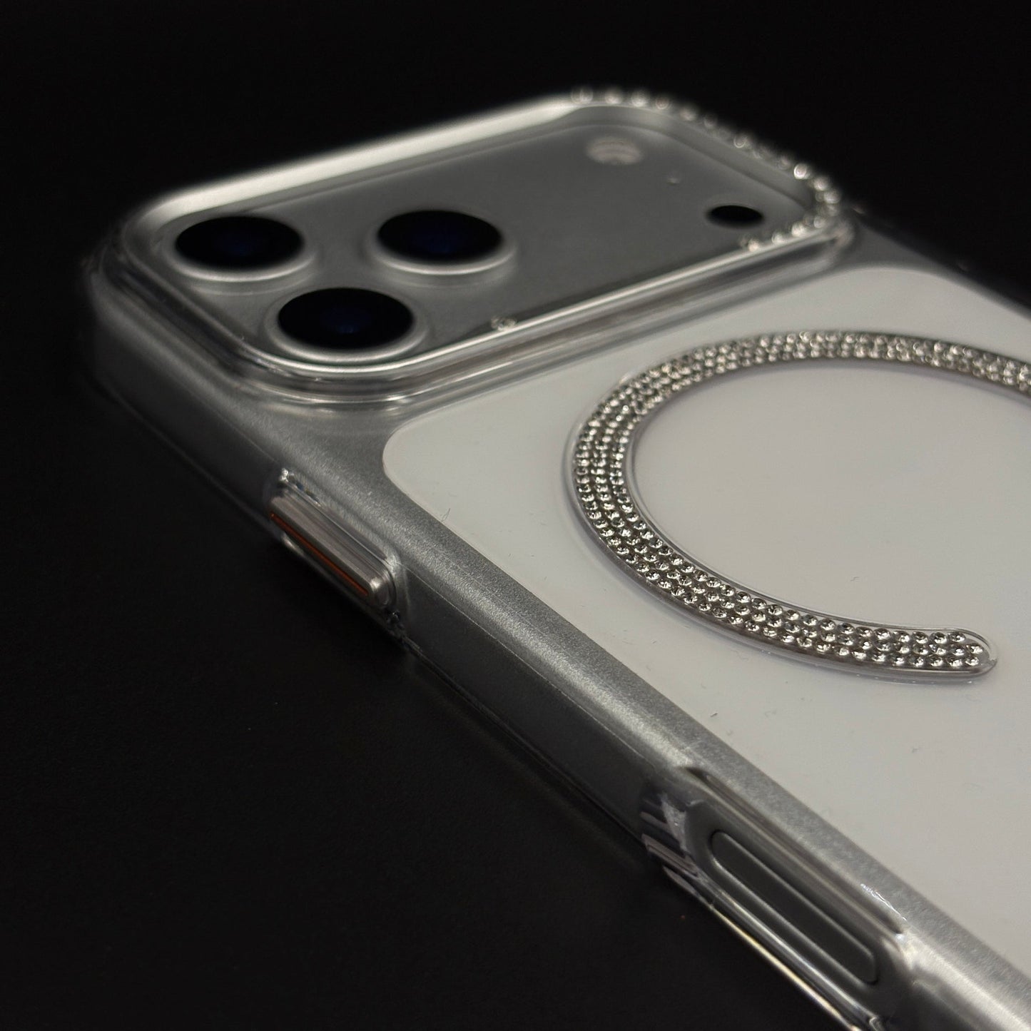 Rhinestone MagSafe Ring Case for iPhone 17 Series | Crystal Bling Wireless Charging Cover