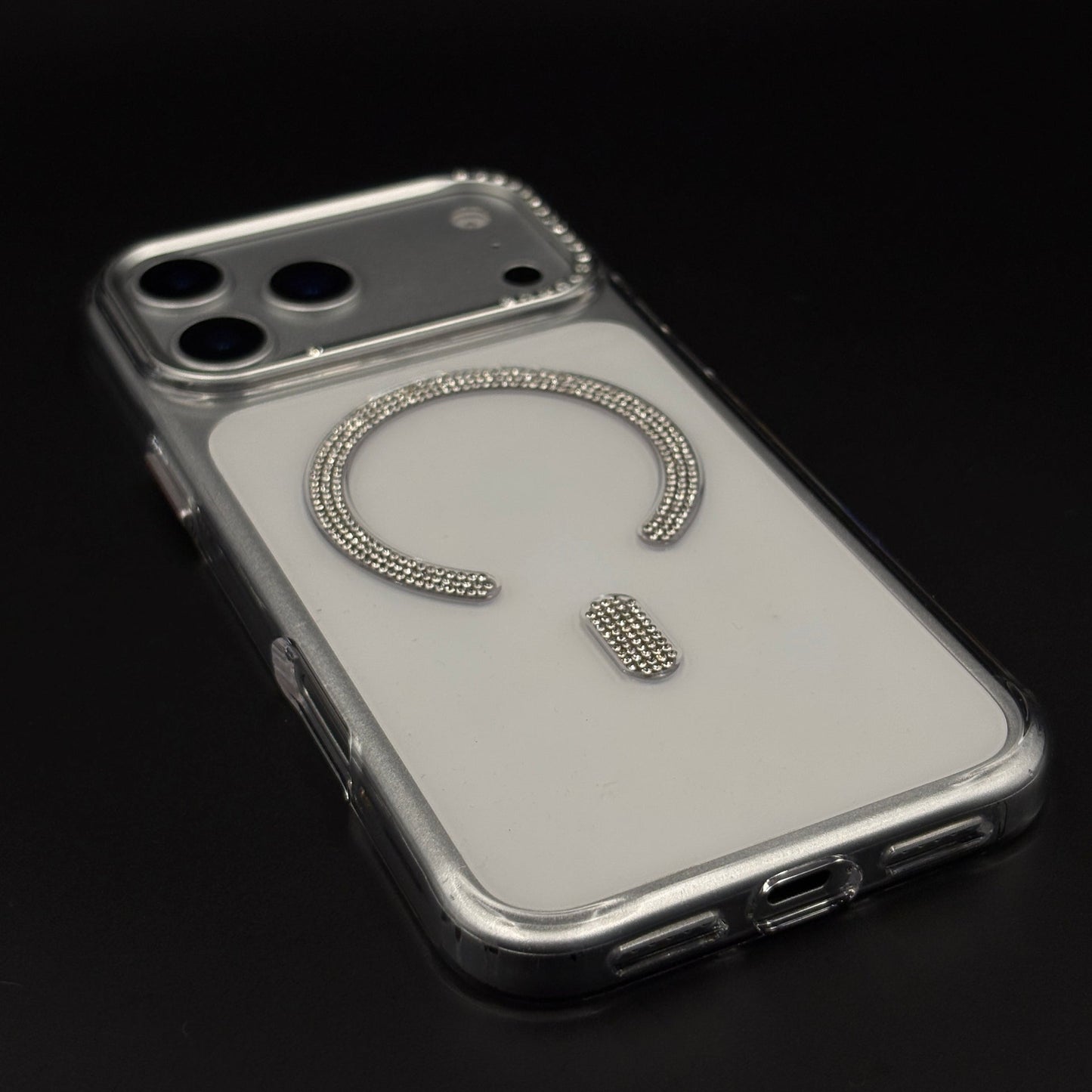 Rhinestone MagSafe Ring Case for iPhone 17 Series | Crystal Bling Wireless Charging Cover