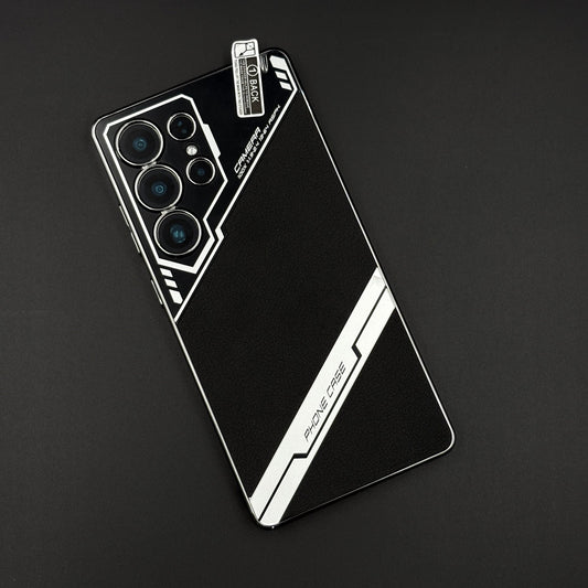 Electroplated Leather Case for Samsung Galaxy S25 Ultra | Premium Dual Texture | Camera Protection