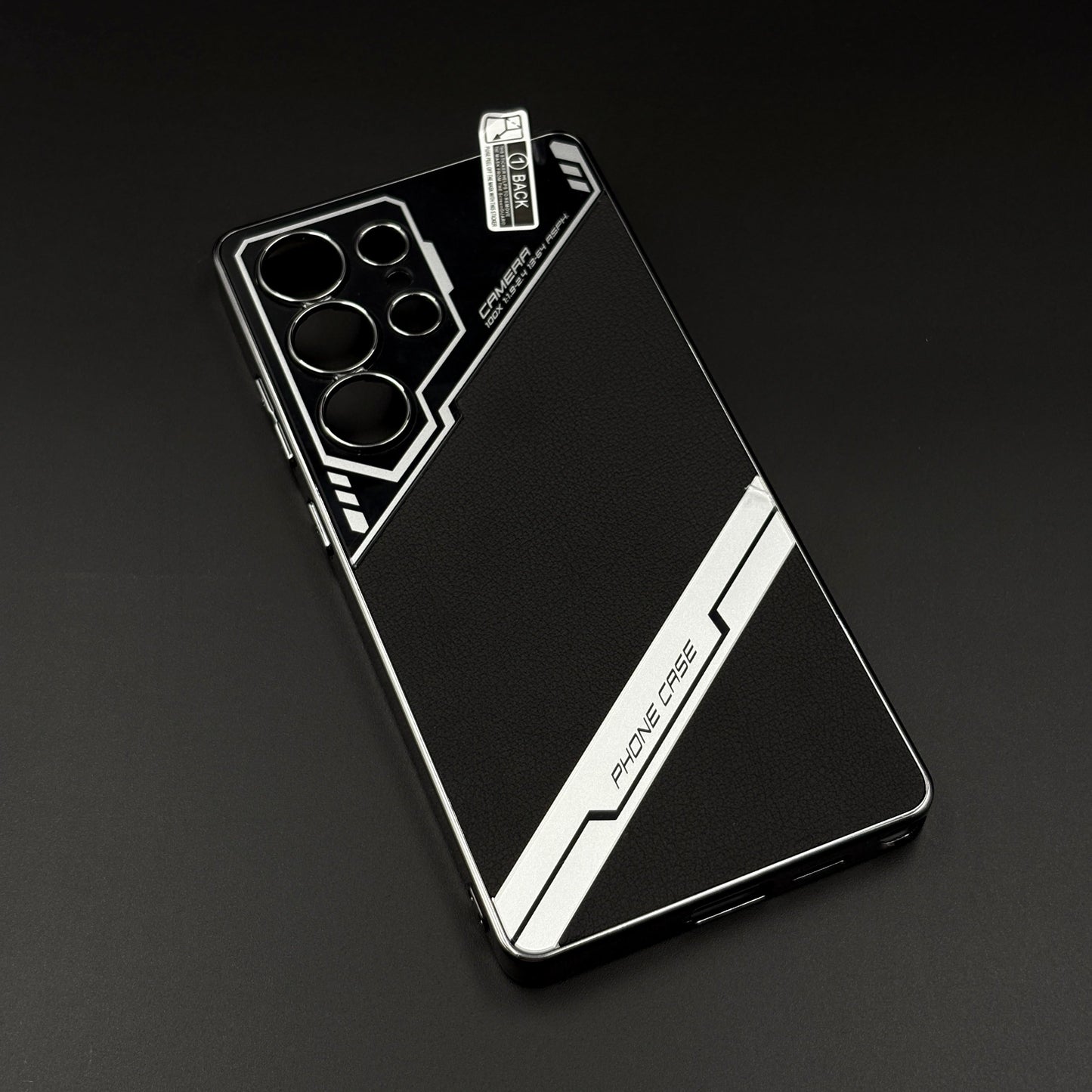 Electroplated Leather Case for Samsung Galaxy S25 Ultra | Premium Dual Texture | Camera Protection