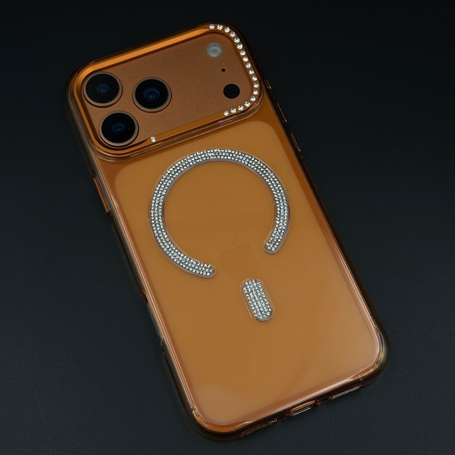 Rhinestone MagSafe Ring Case for iPhone 17 Series | Crystal Bling Wireless Charging Cover
