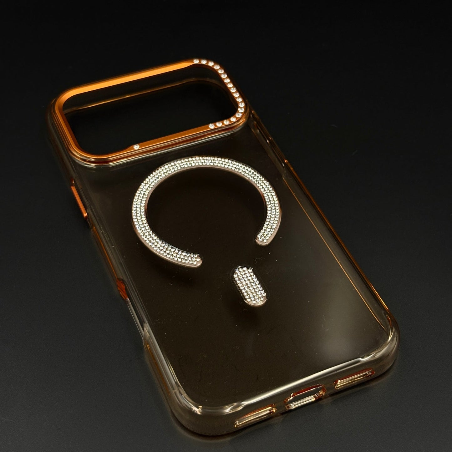 Rhinestone MagSafe Ring Case for iPhone 17 Series | Crystal Bling Wireless Charging Cover