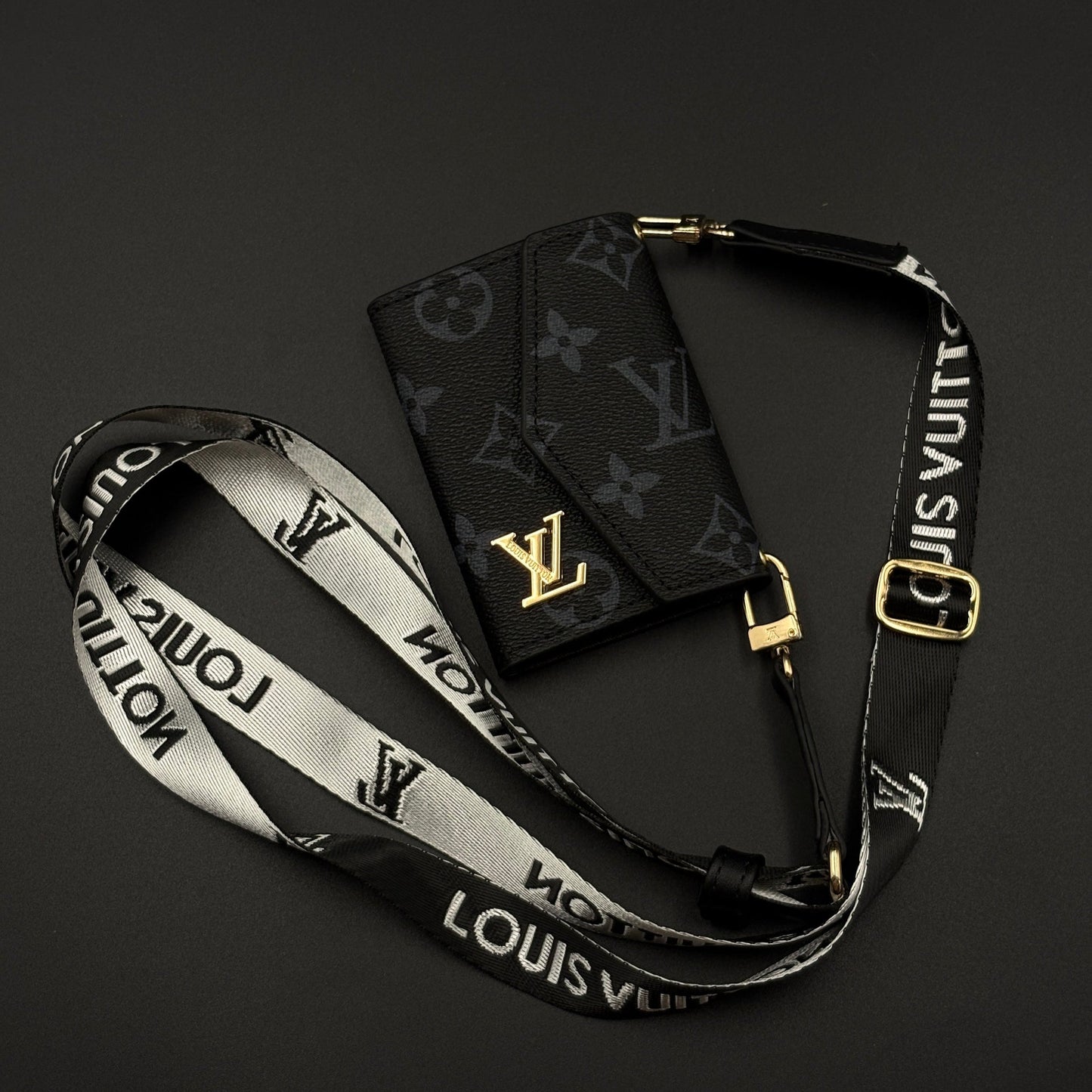 Luxury Fashion Brand Monogram Empreinte Victorine Leather Wallet Card Holder Strap with Box
