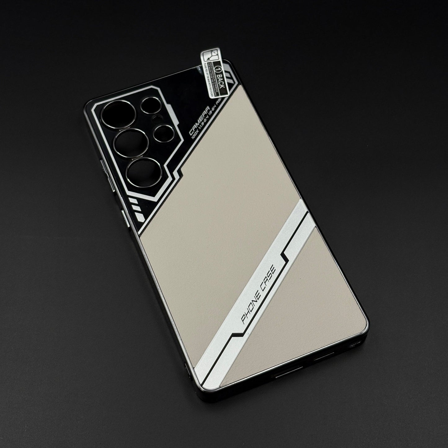 Electroplated Leather Case for Samsung Galaxy S25 Ultra | Premium Dual Texture | Camera Protection