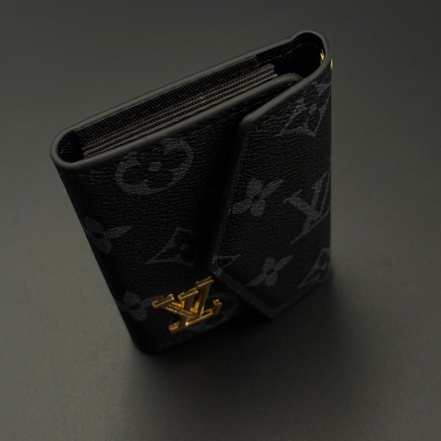 Luxury Fashion Brand Monogram Empreinte Victorine Leather Wallet Card Holder Strap with Box