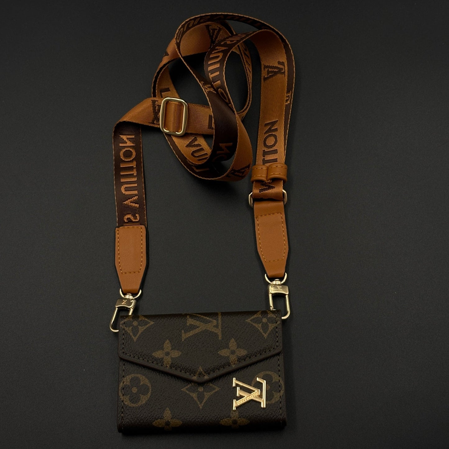 Luxury Fashion Brand Monogram Empreinte Victorine Leather Wallet Card Holder Strap with Box