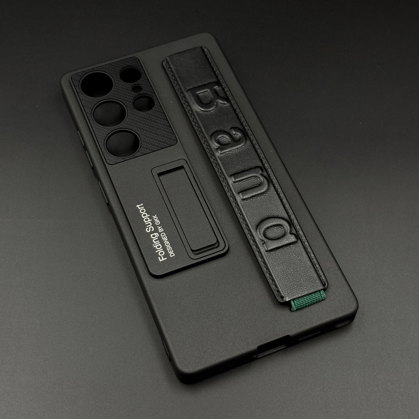 Shockproof Kickstand Case for Samsung Galaxy S25 Ultra with Wristband Grip & Protective Cover
