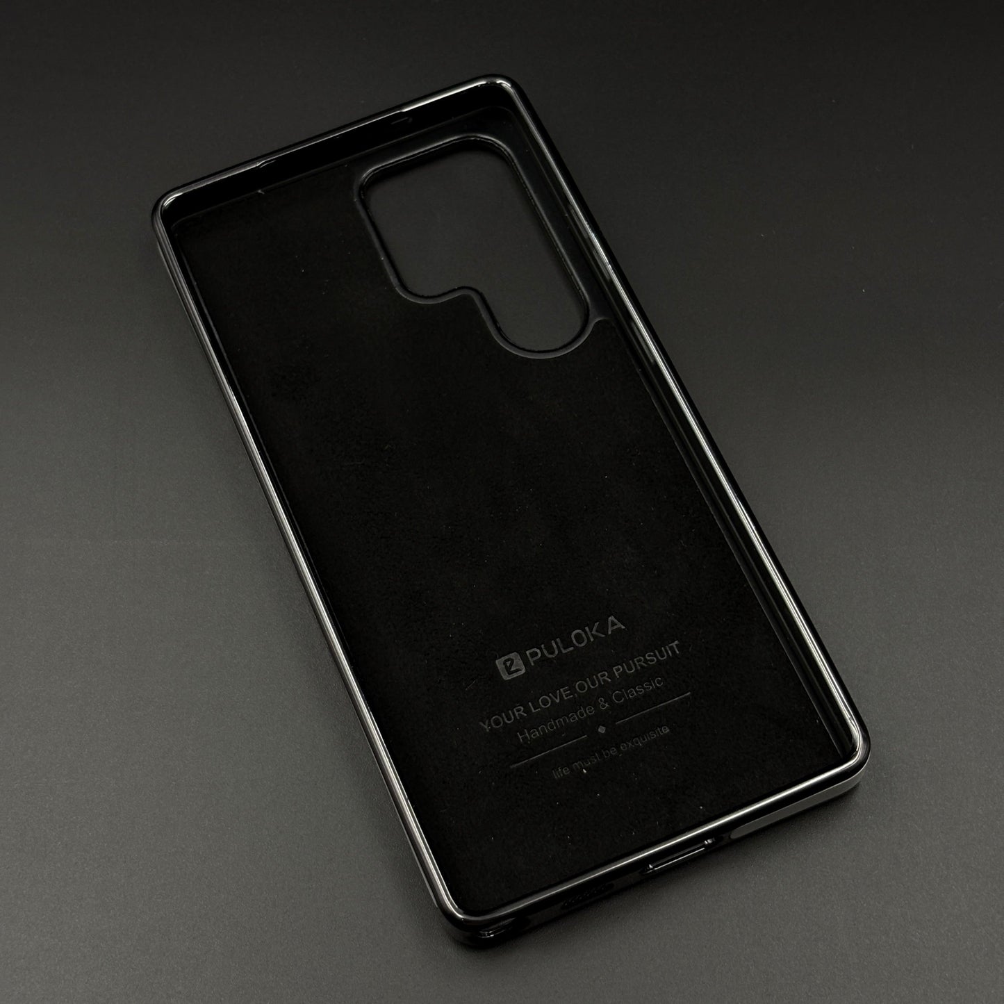 Samsung Galaxy S25 Ultra Stitched Leather Chrome Case