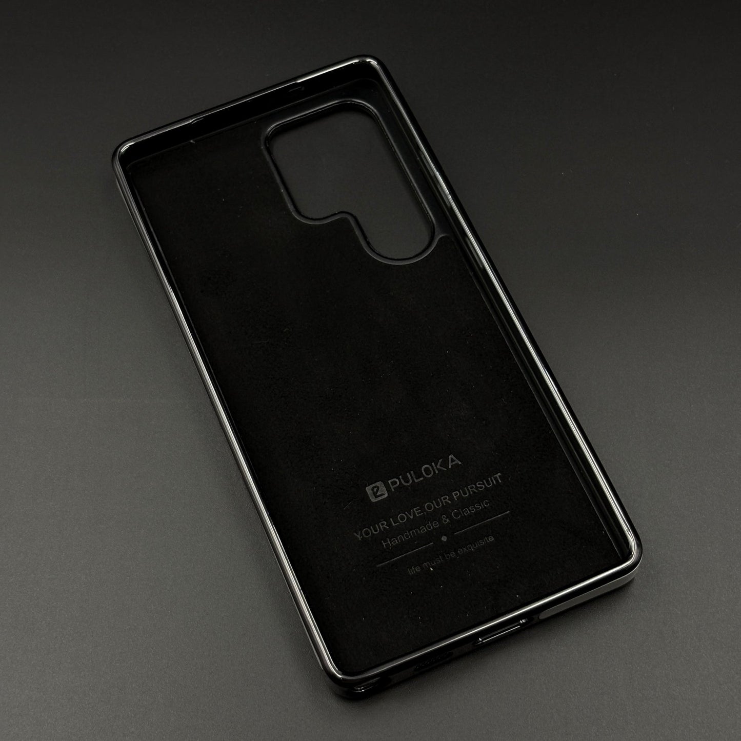 Samsung Galaxy S25 Ultra Stitched Leather Chrome Case