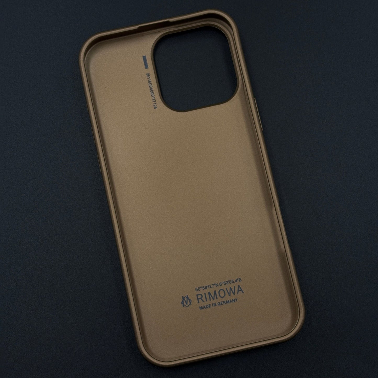 Luxury Luggage Brand RM Vertical Ribbed Hidden MagSafe OG Case for iPhone