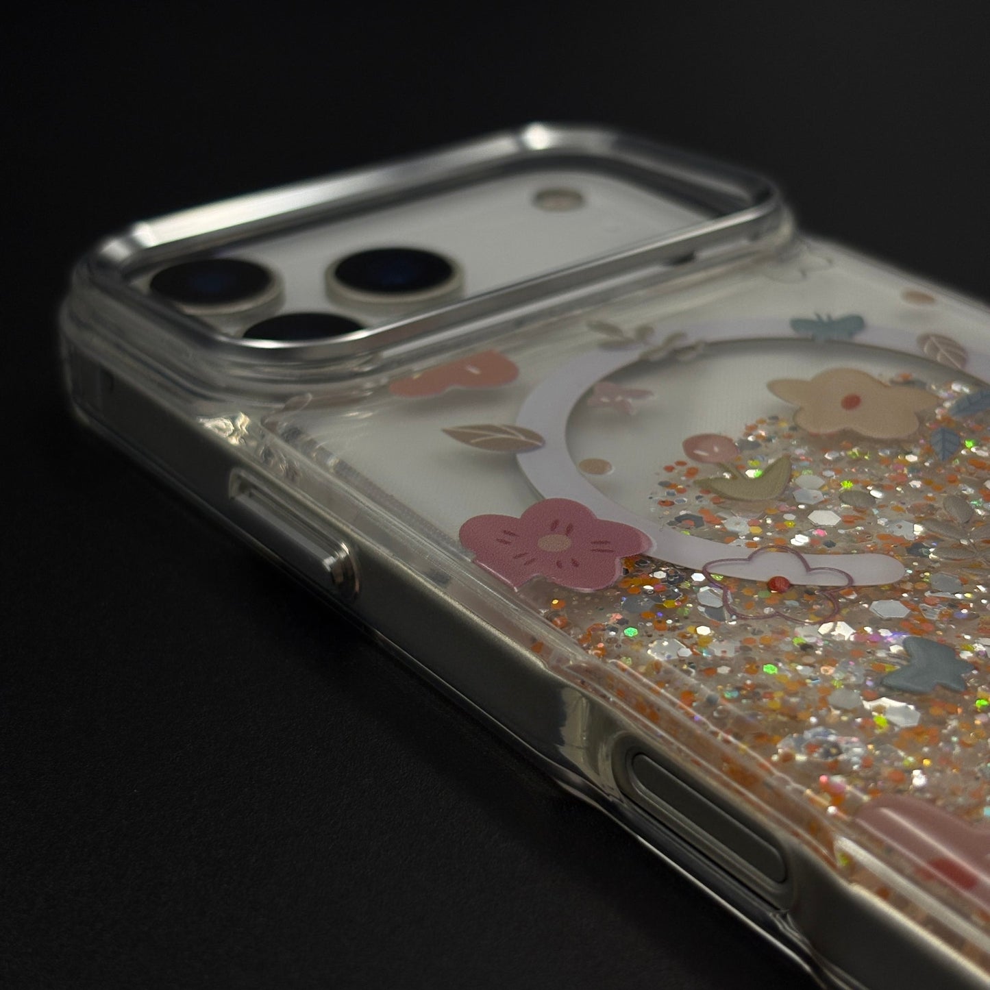 Sparkle Garden MagSafe Fancy Clear Case Cover for iPhone 17 Series