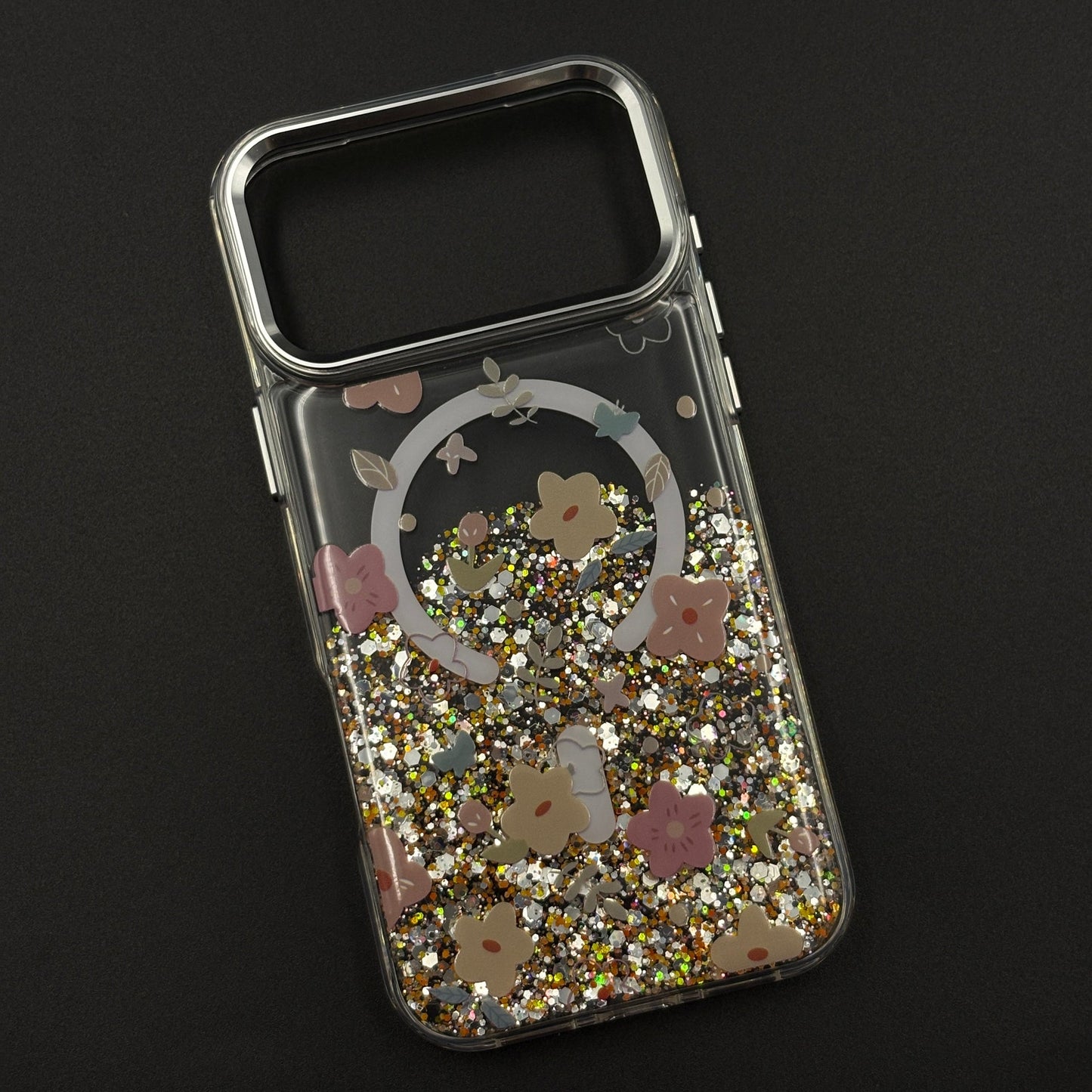 Sparkle Garden MagSafe Fancy Clear Case Cover for iPhone 17 Series