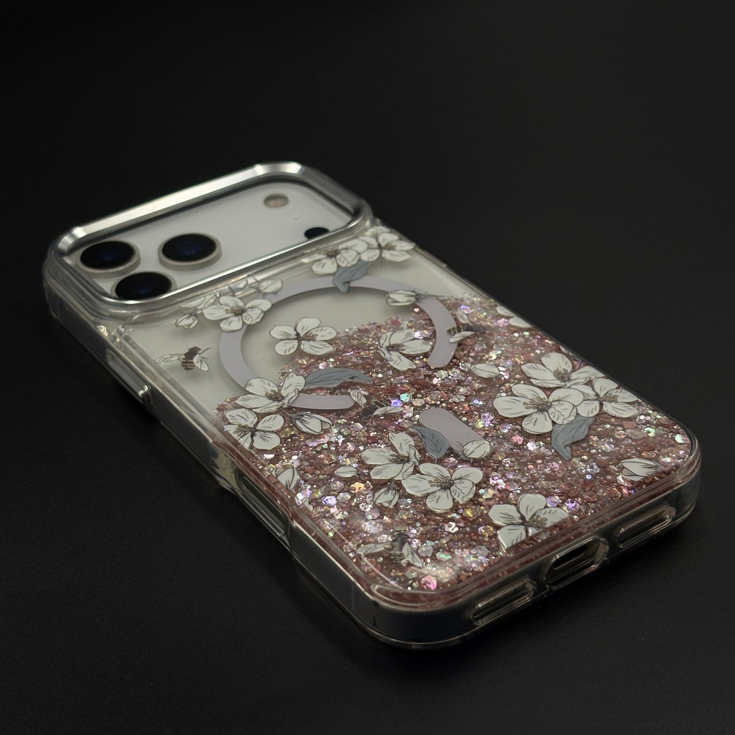 Sparkle Garden MagSafe Fancy Clear Case Cover for iPhone 17 Series