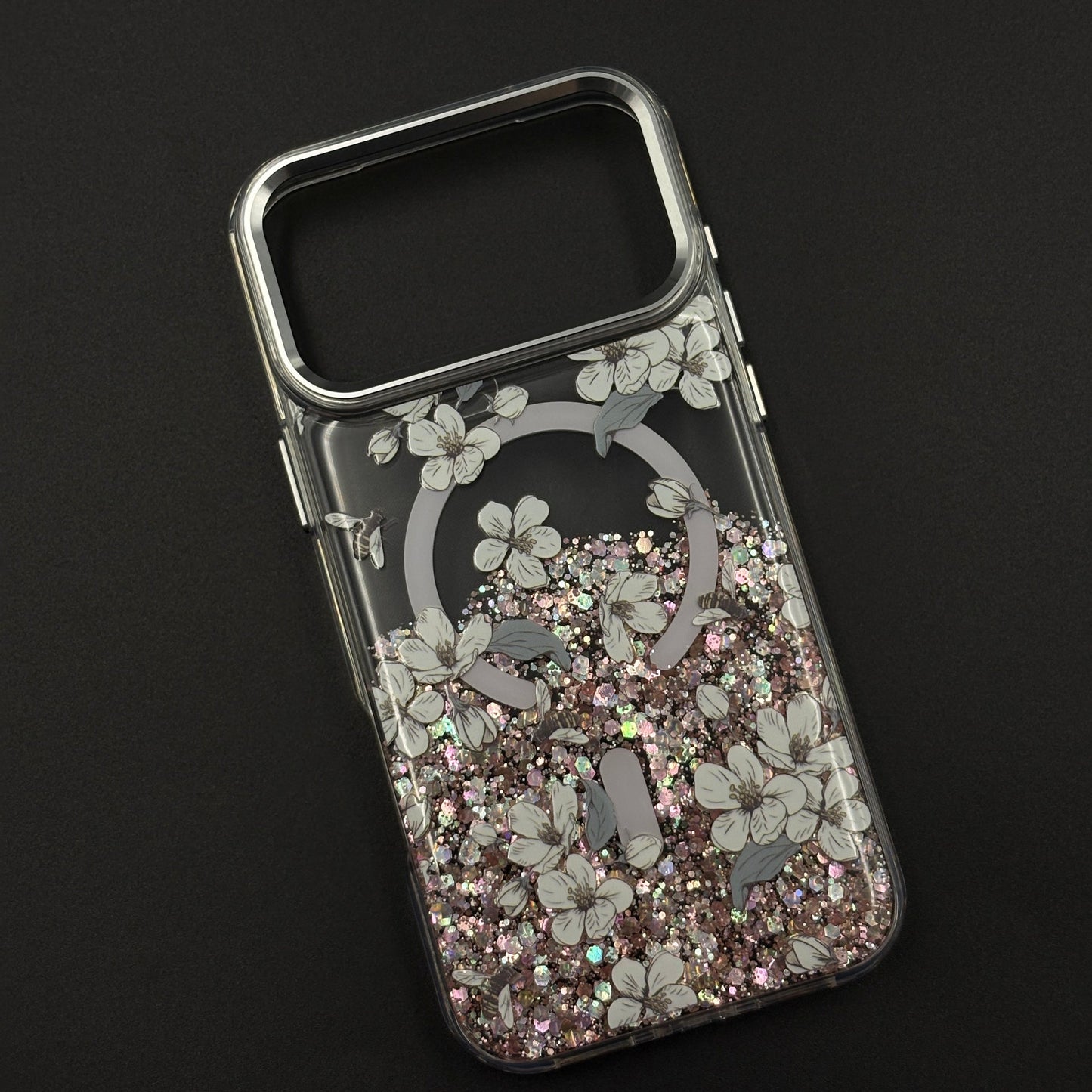 Sparkle Garden MagSafe Fancy Clear Case Cover for iPhone 17 Series