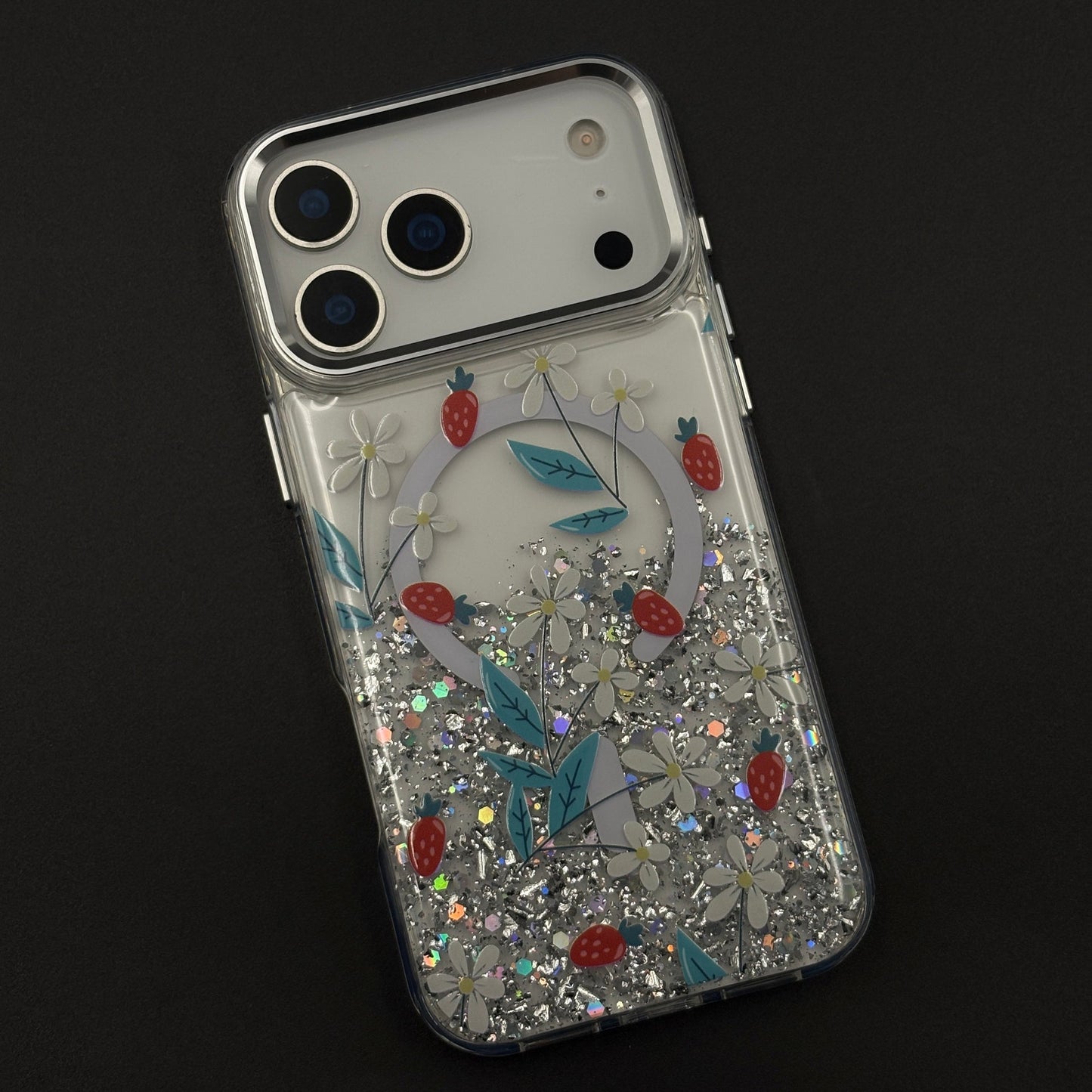 Sparkle Garden MagSafe Fancy Clear Case Cover for iPhone 17 Series