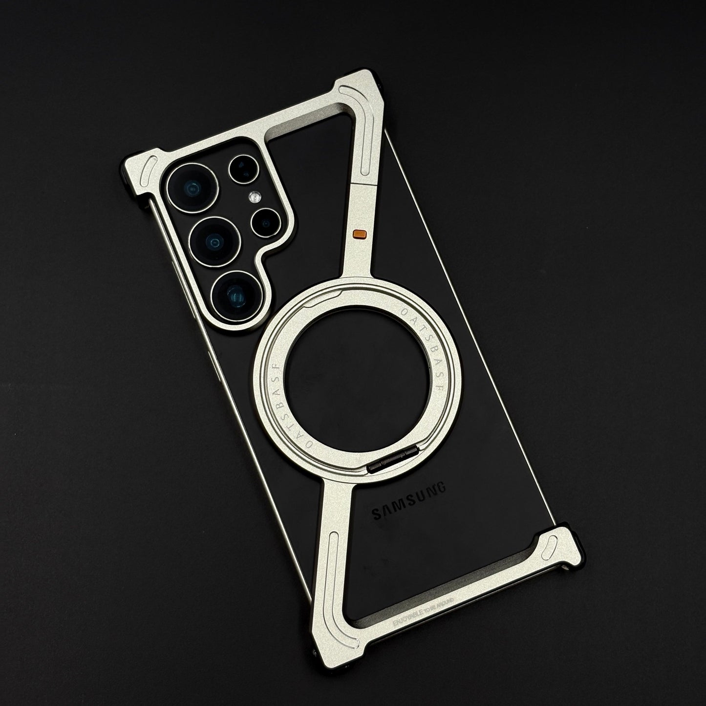Z Shape Aluminium Metal Rotating Kickstand for Samsung Galaxy S24 Ultra | Frameless Design