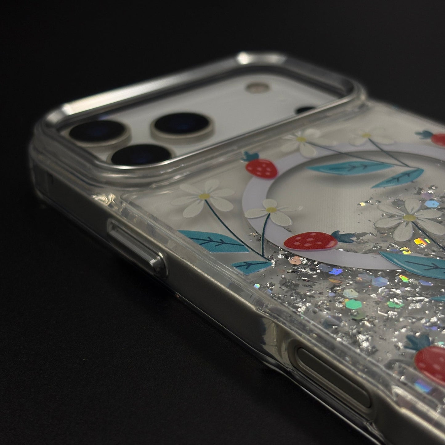 Sparkle Garden MagSafe Fancy Clear Case Cover for iPhone 17 Series