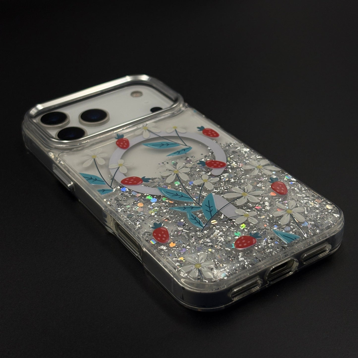Sparkle Garden MagSafe Fancy Clear Case Cover for iPhone 17 Series