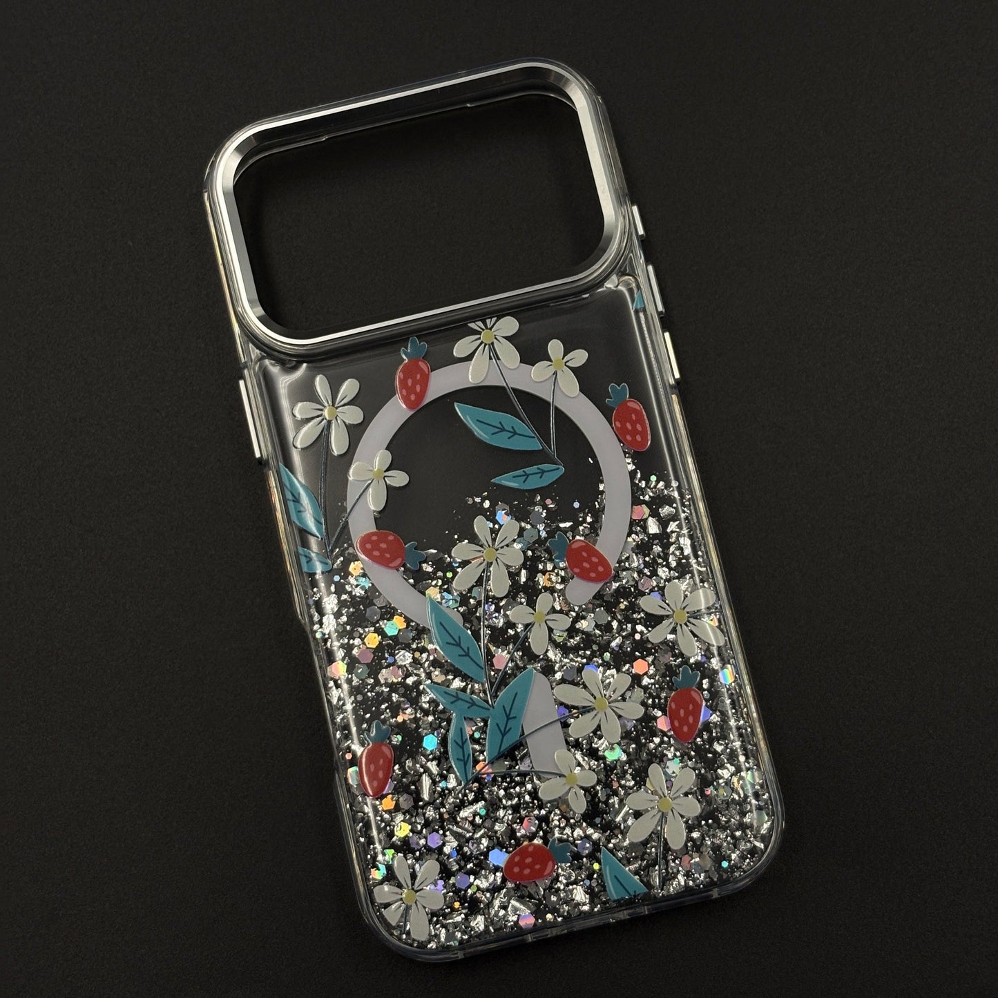 Sparkle Garden MagSafe Fancy Clear Case Cover for iPhone 17 Series