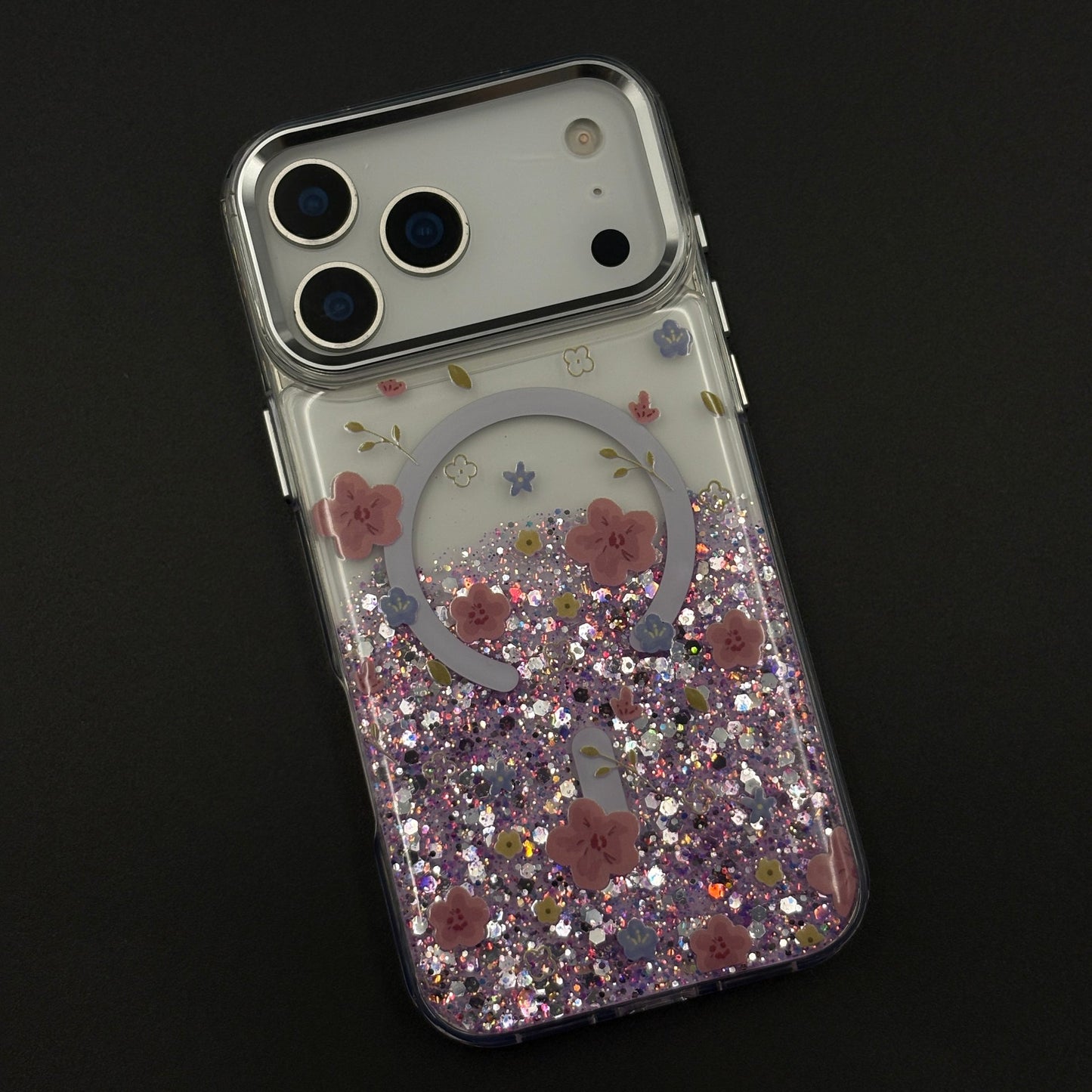 Sparkle Garden MagSafe Fancy Clear Case Cover for iPhone 17 Series