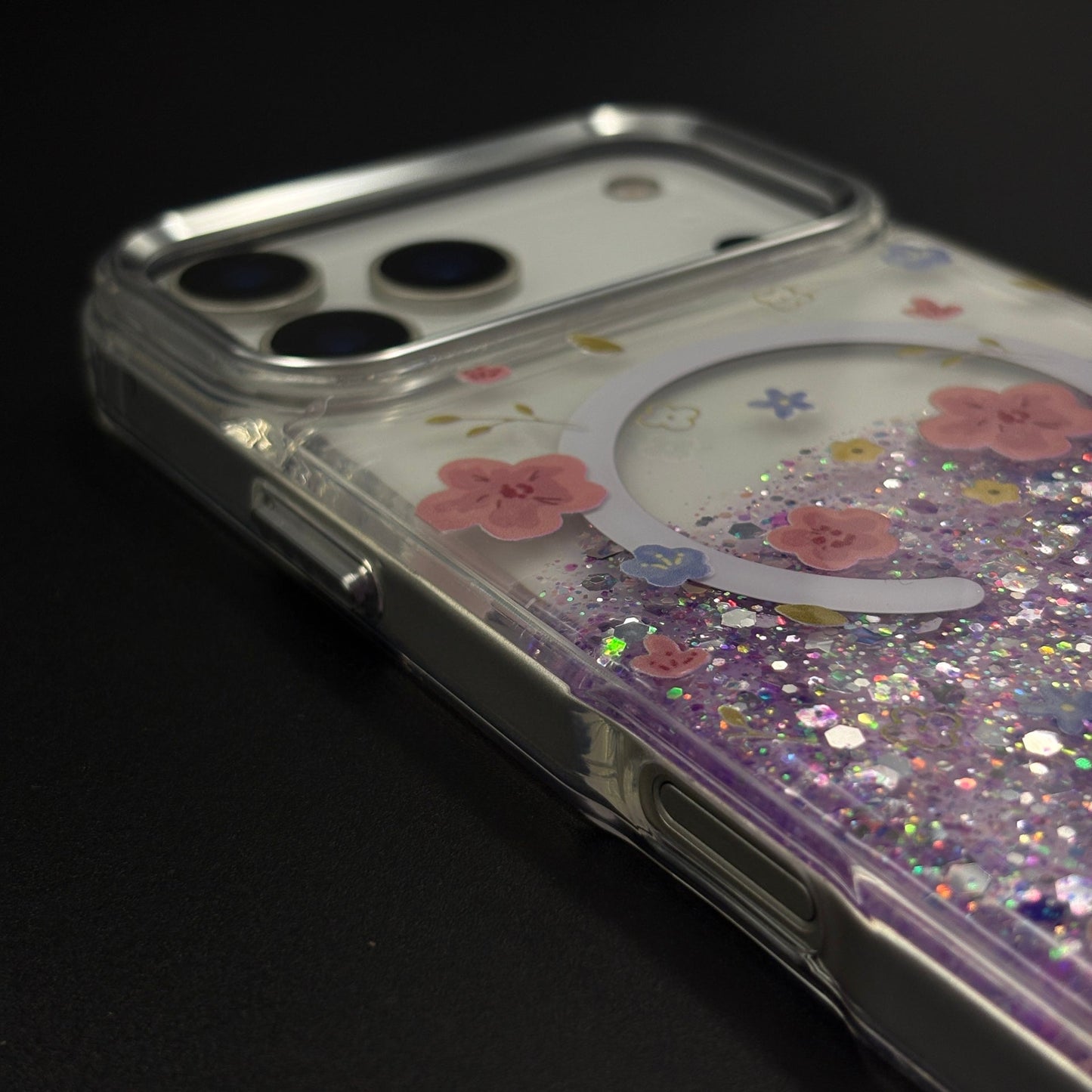 Sparkle Garden MagSafe Fancy Clear Case Cover for iPhone 17 Series