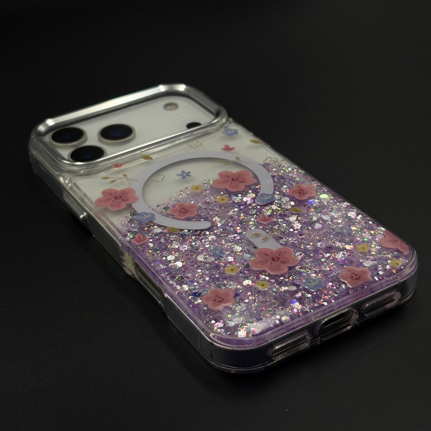 Sparkle Garden MagSafe Fancy Clear Case Cover for iPhone 17 Series