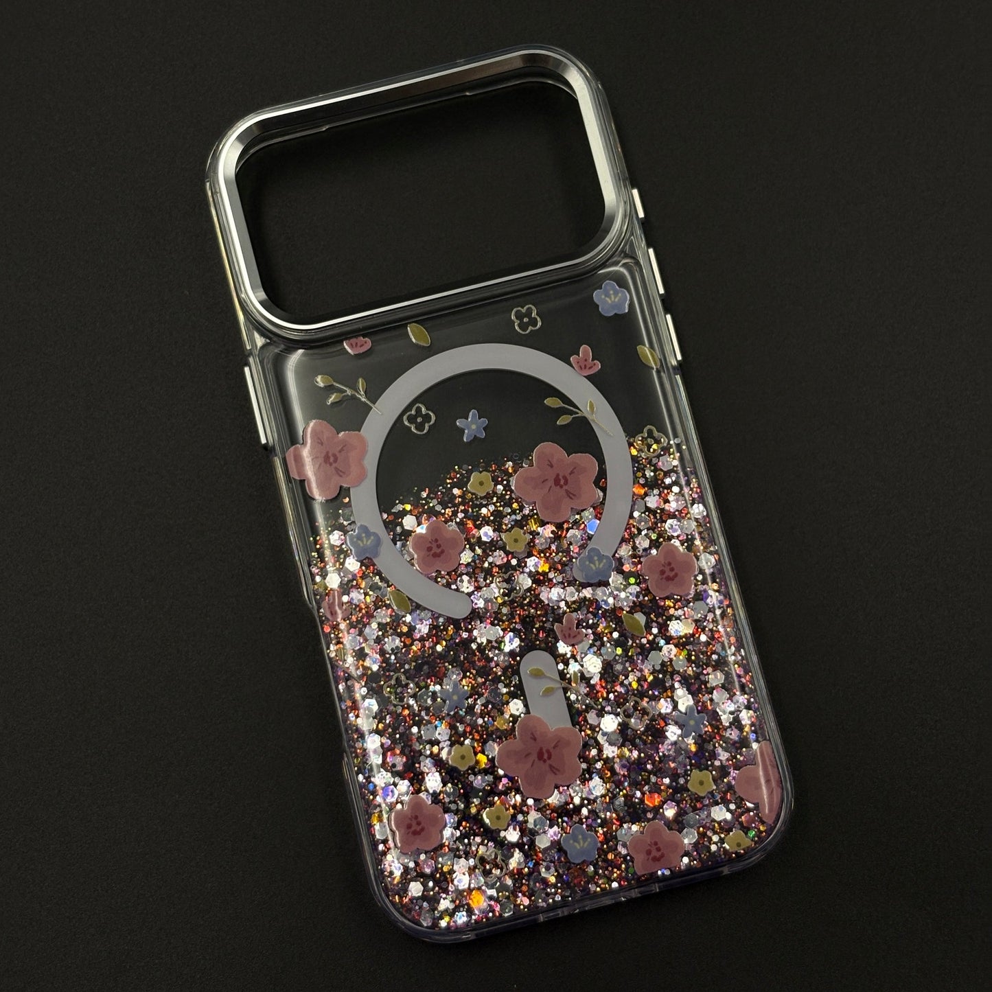 Sparkle Garden MagSafe Fancy Clear Case Cover for iPhone 17 Series