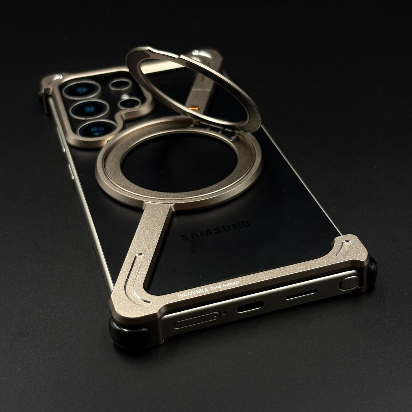 Z Shape Aluminium Metal Rotating Kickstand for Samsung Galaxy S25 Ultra | Frameless Design