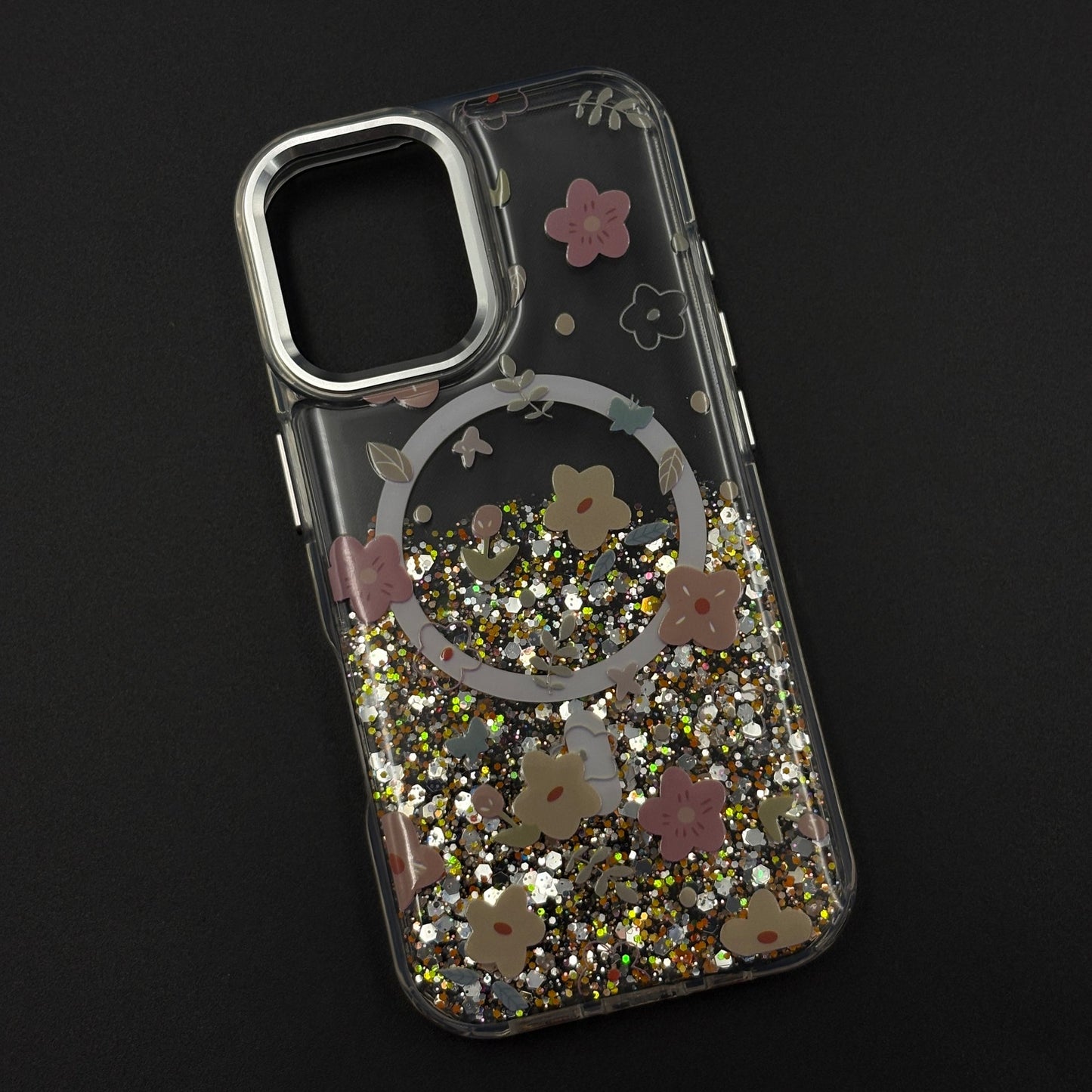 Sparkle Garden MagSafe Fancy Clear Case Cover for iPhone 17
