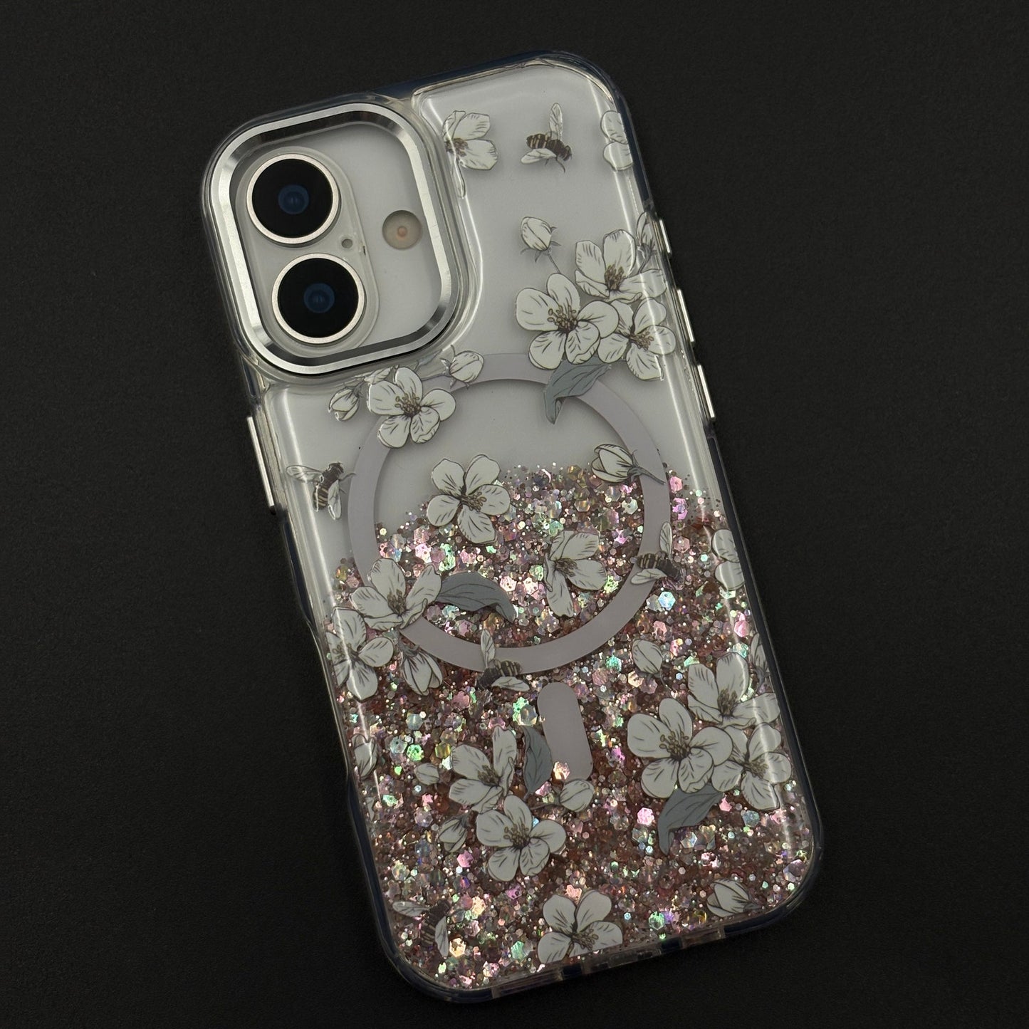 Sparkle Garden MagSafe Fancy Clear Case Cover for iPhone 17